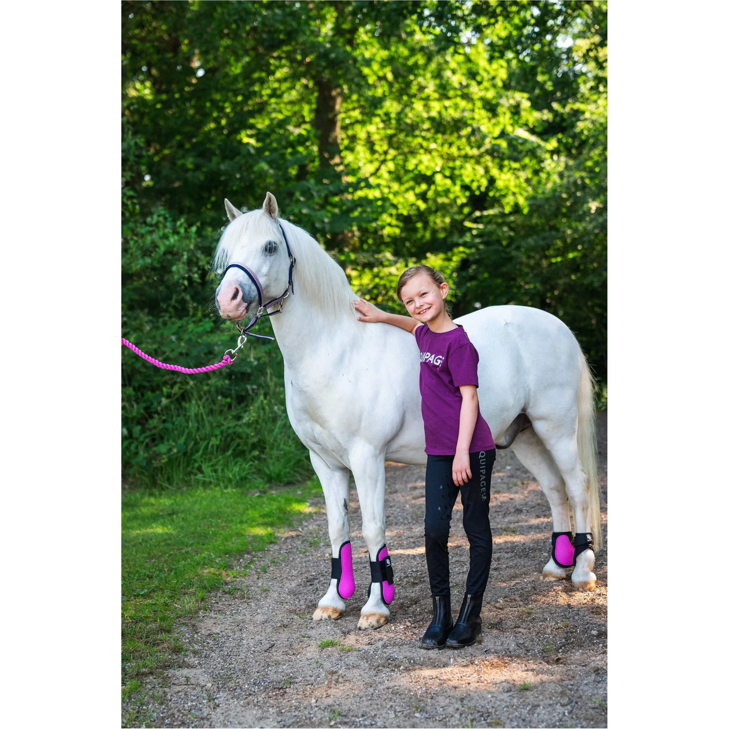 Führstrick mit Karabinerhaken FONDA phlox pink 