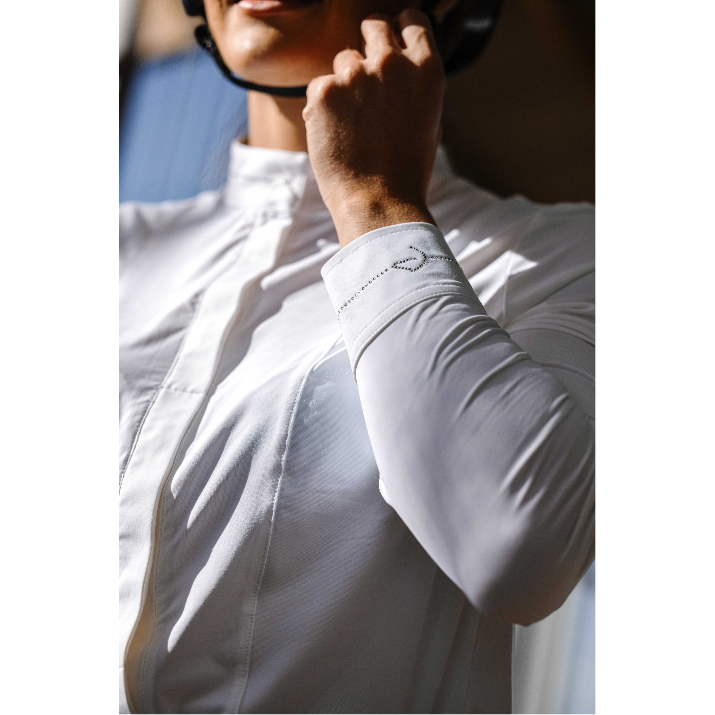 Damen Turnierbluse JULIA weiß Damen Turnierbluse JULIA weiß