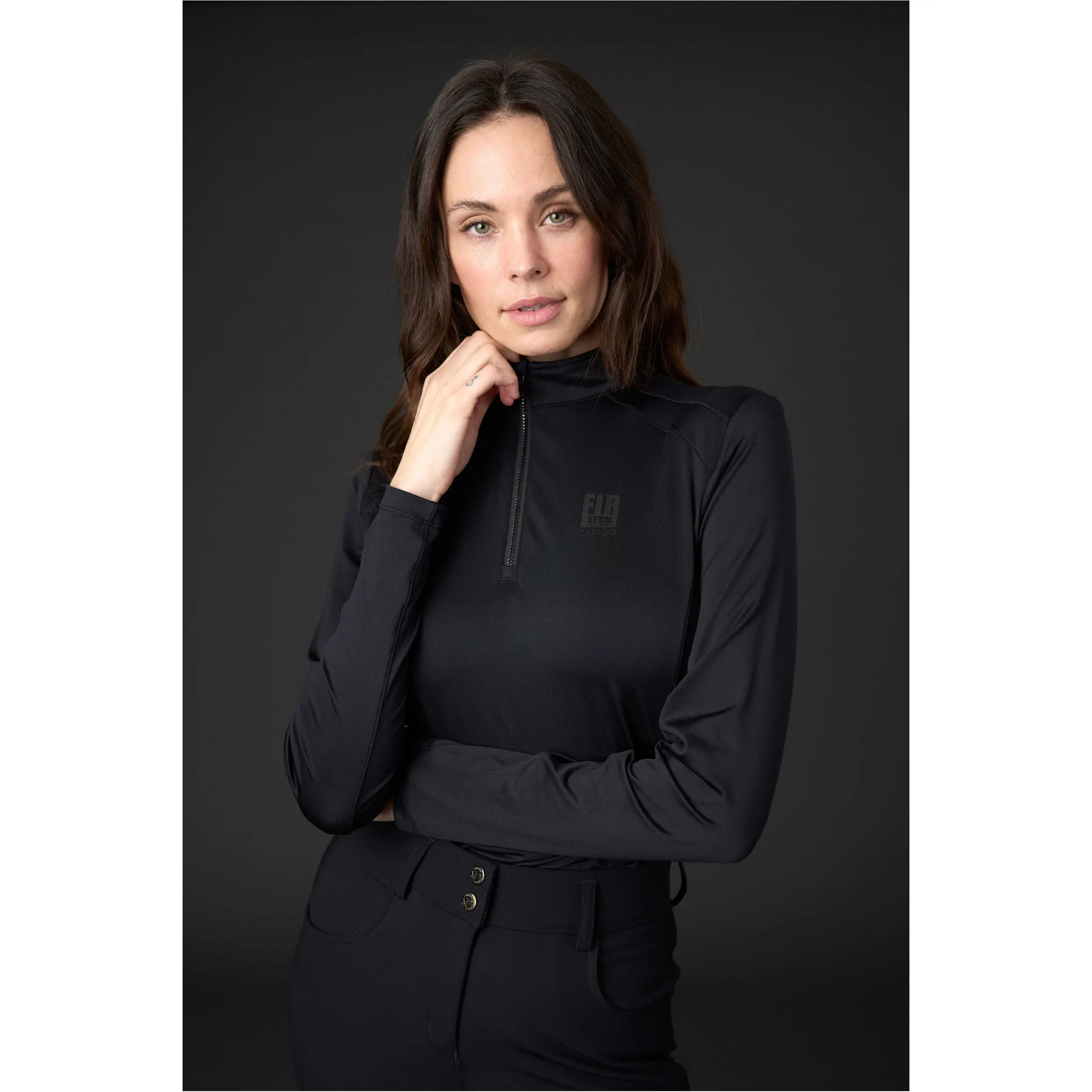 Damen Funktionsshirt Langarm FIR-Tech schwarz