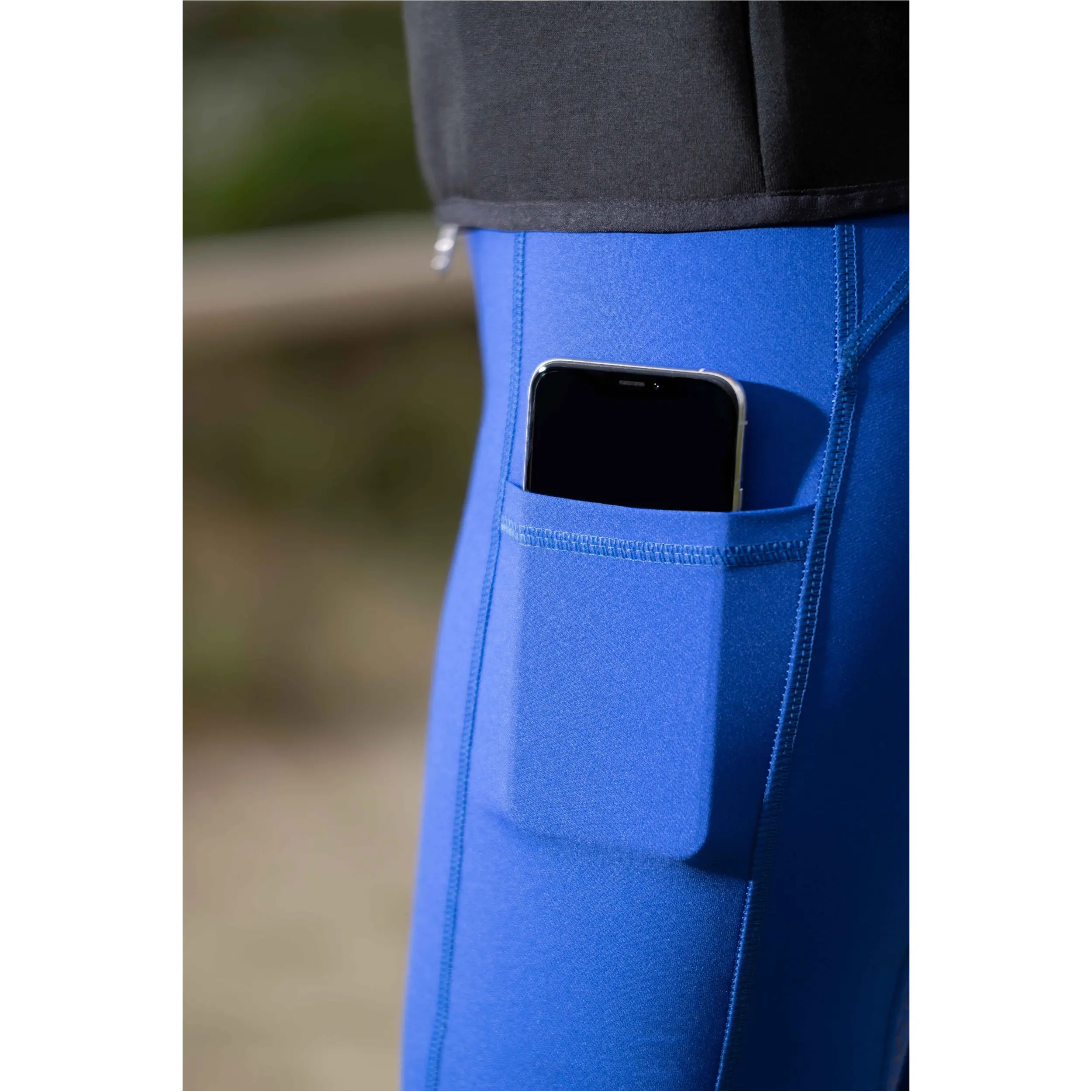 Kinder Reitleggings Silikon Vollbesatz AMALFI royal blau