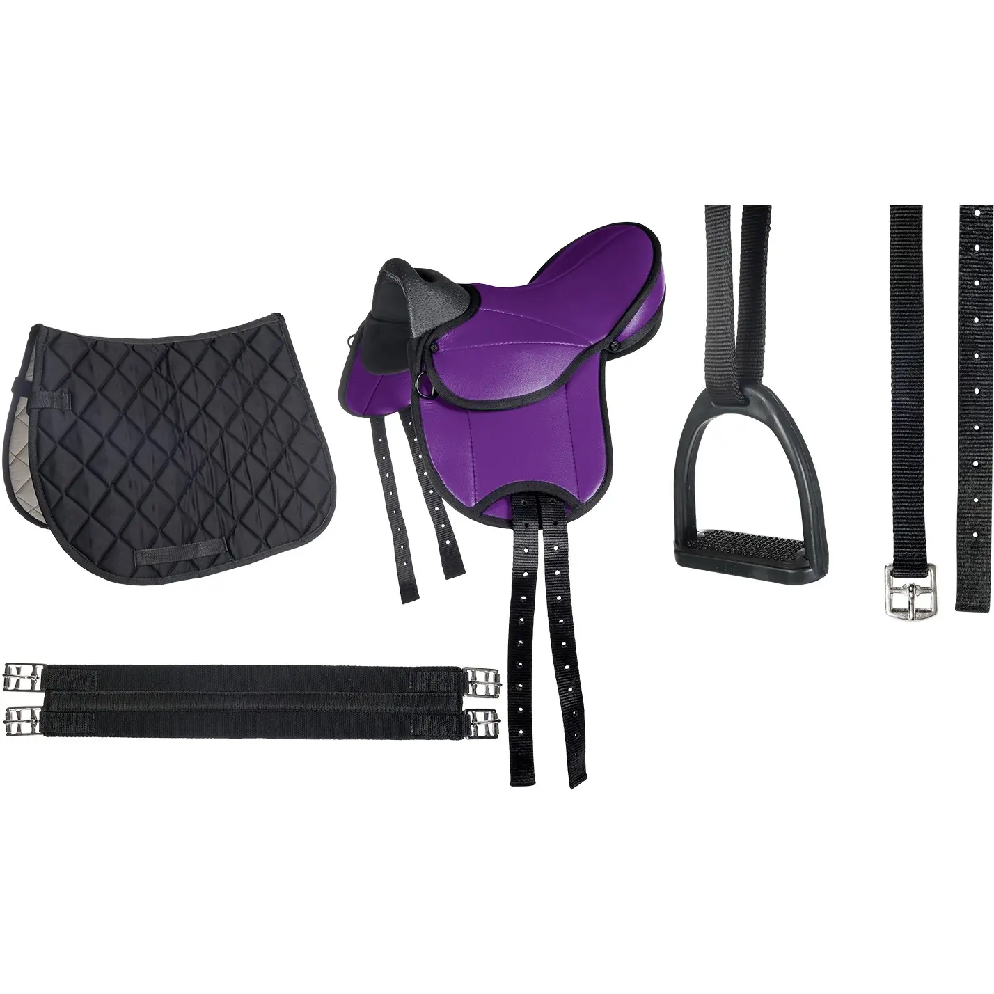 Shettysattel-Set BEGINNER violett 12"