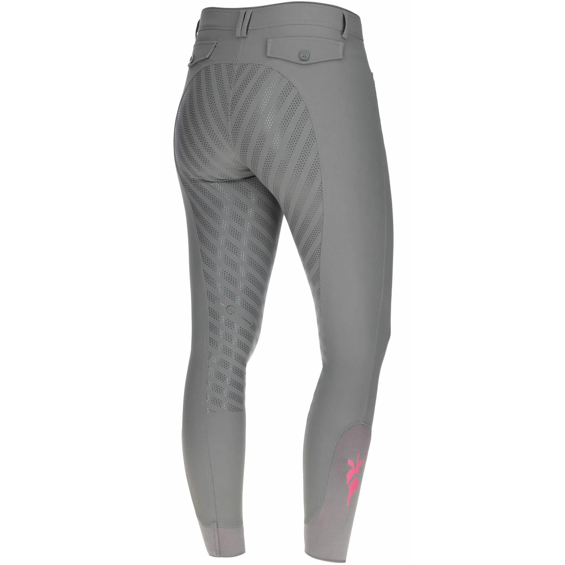 Damen Reithose Silikon Vollbesatz JANNE x PINKRIBBON graphite