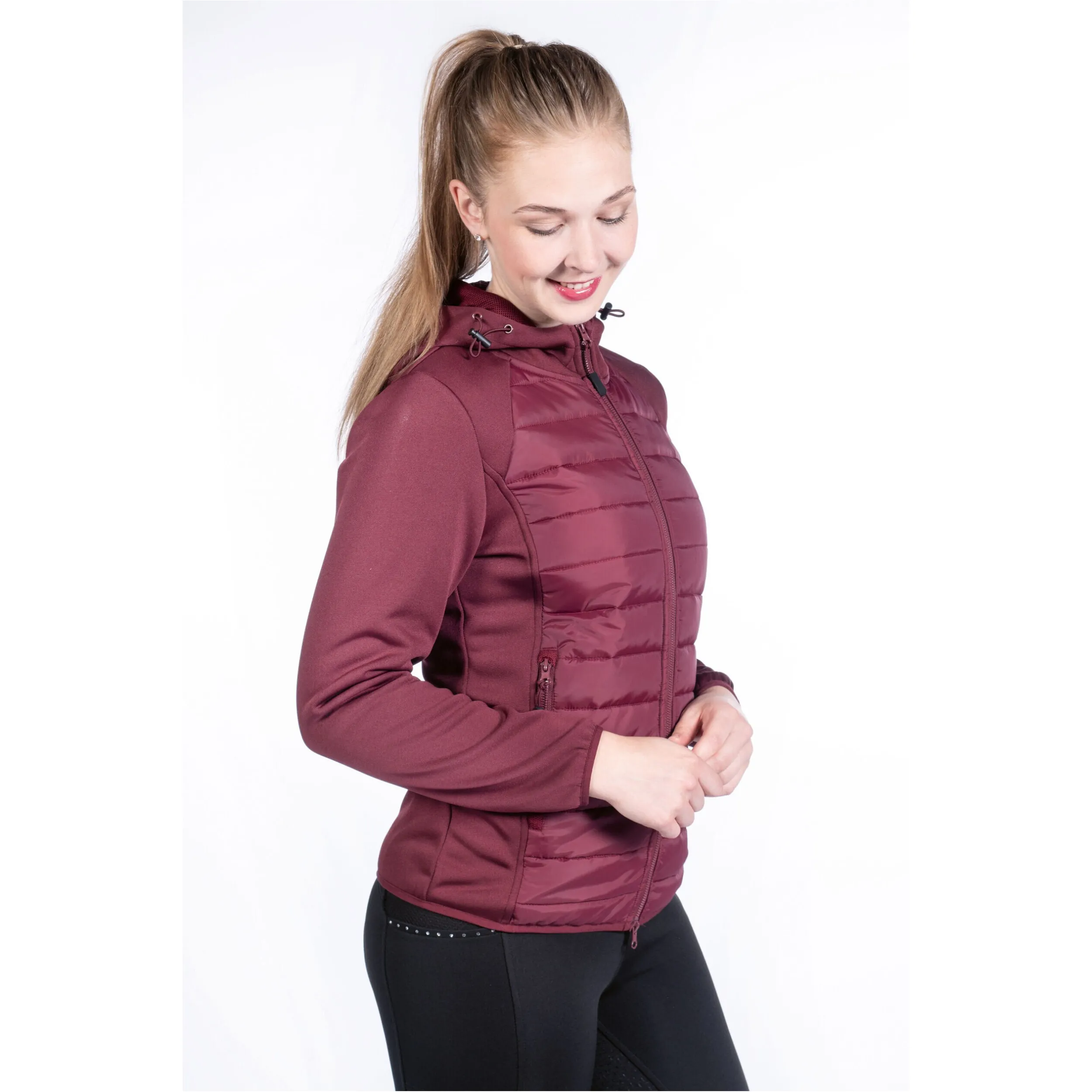 Damen Sweatjacke STYLE weinrot