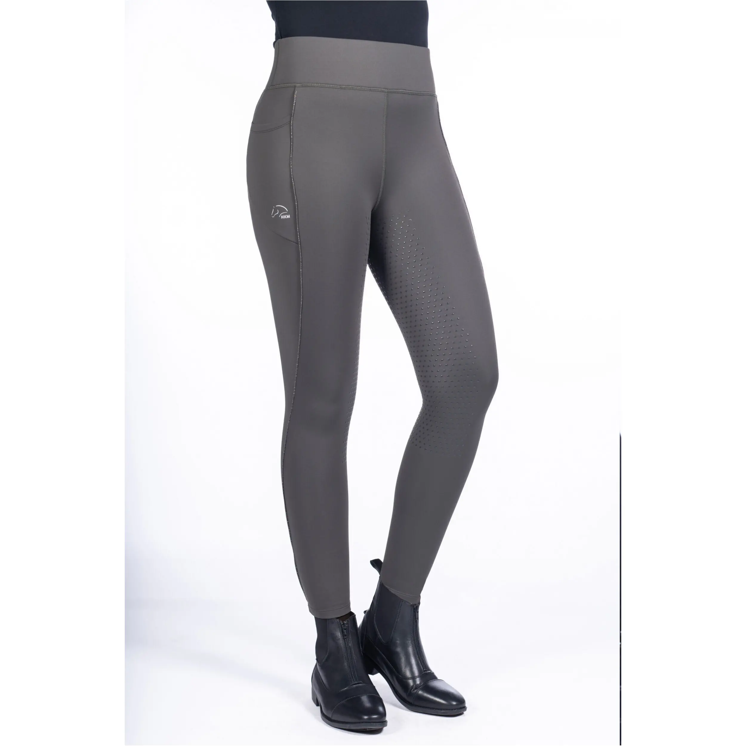 Damen Reitleggings Silikon Vollbesatz ALICE dunkelgrün