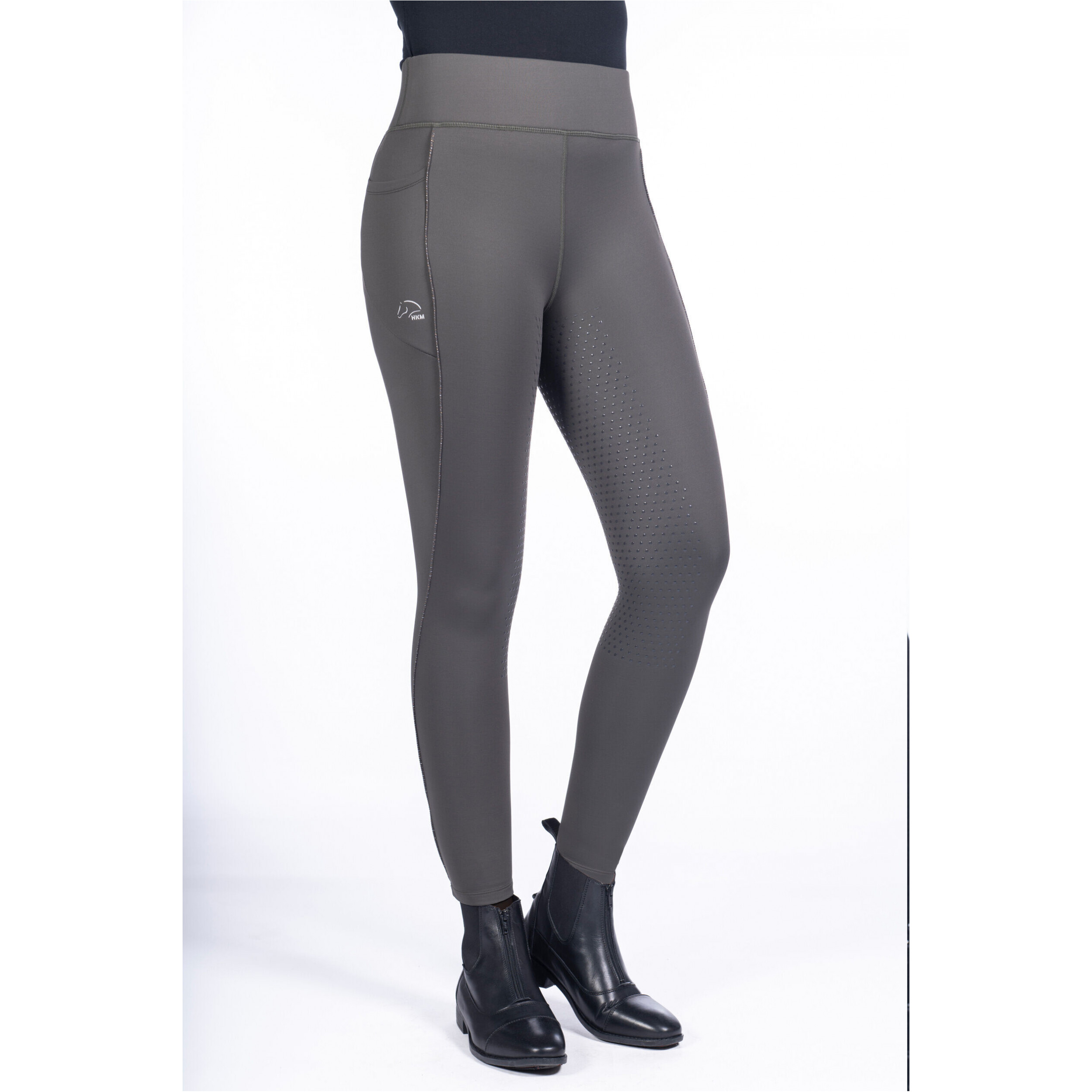 Damen Reitleggings Silikon Vollbesatz ALICE dunkelgrün