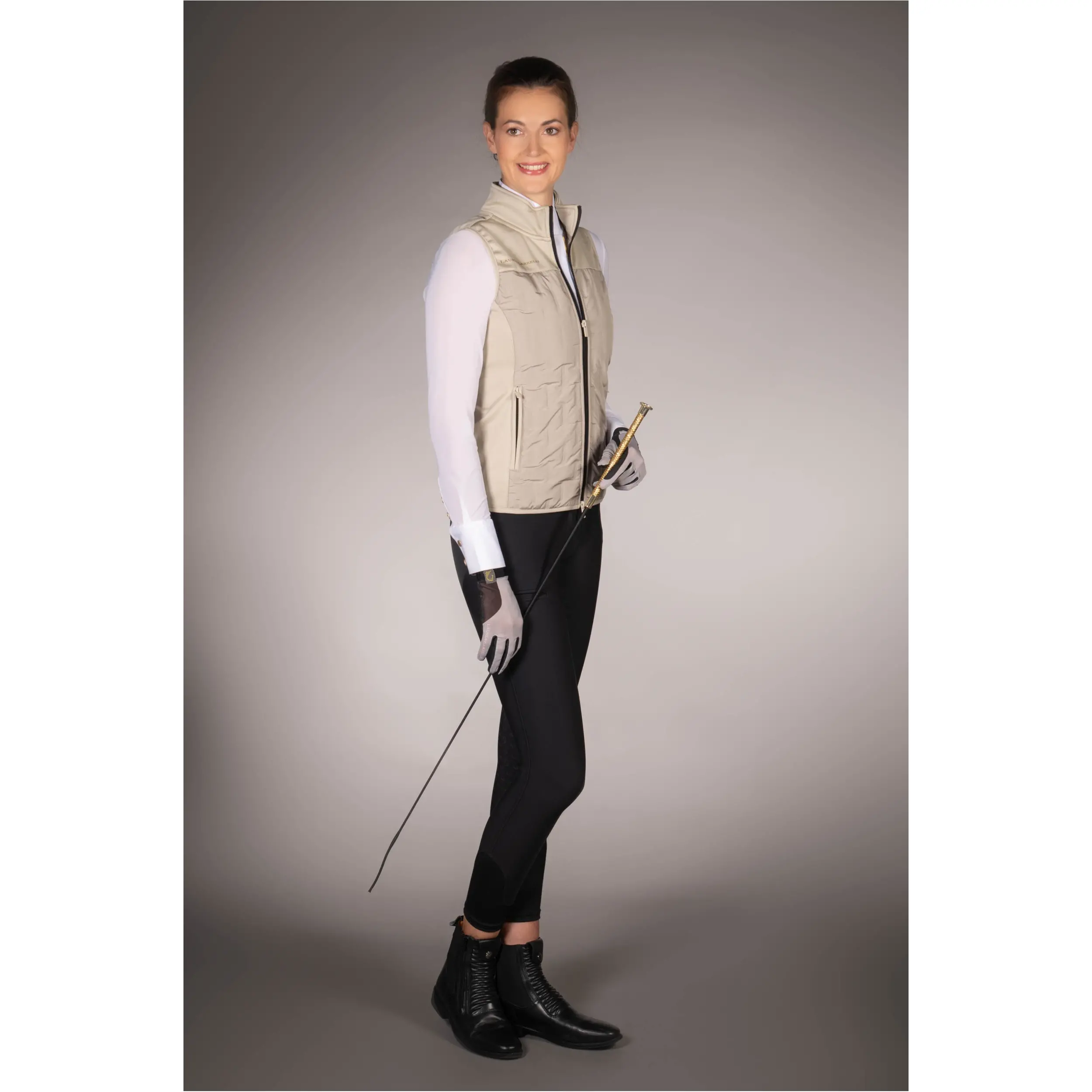 Damen Reitweste LIMONE grau/beige