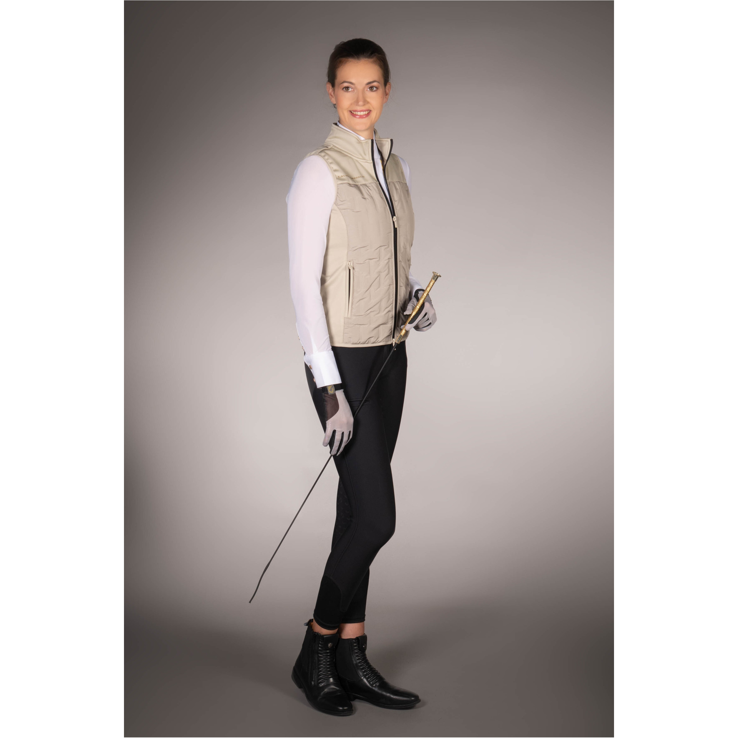 Damen Reitweste LIMONE grau/beige