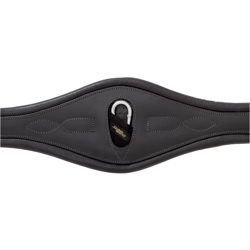 Ledersattelgurt geölt mit Elast COMFORT schwarz