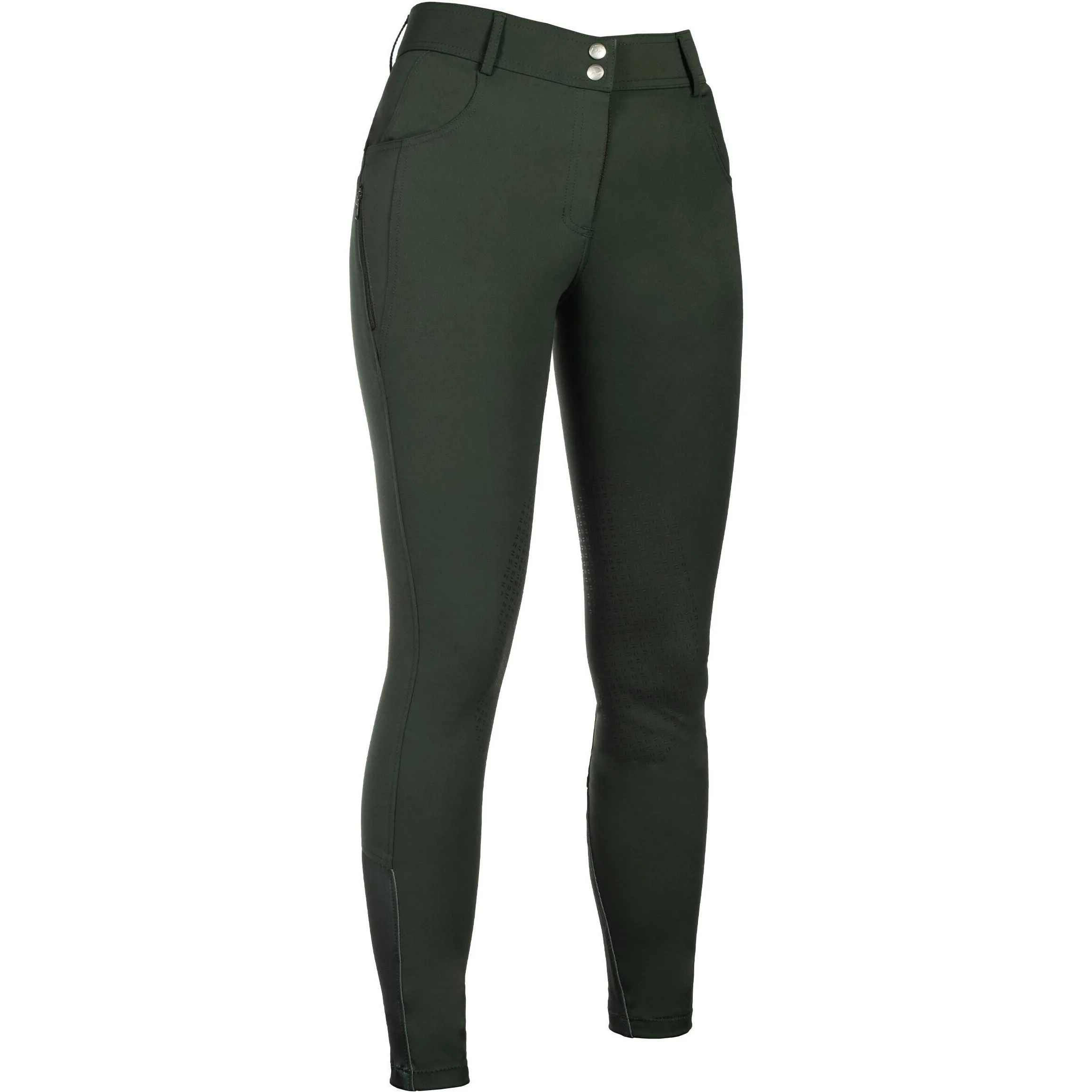 Damen Reithose Silikon Kniebesatz ARI MID RISE olivgrün