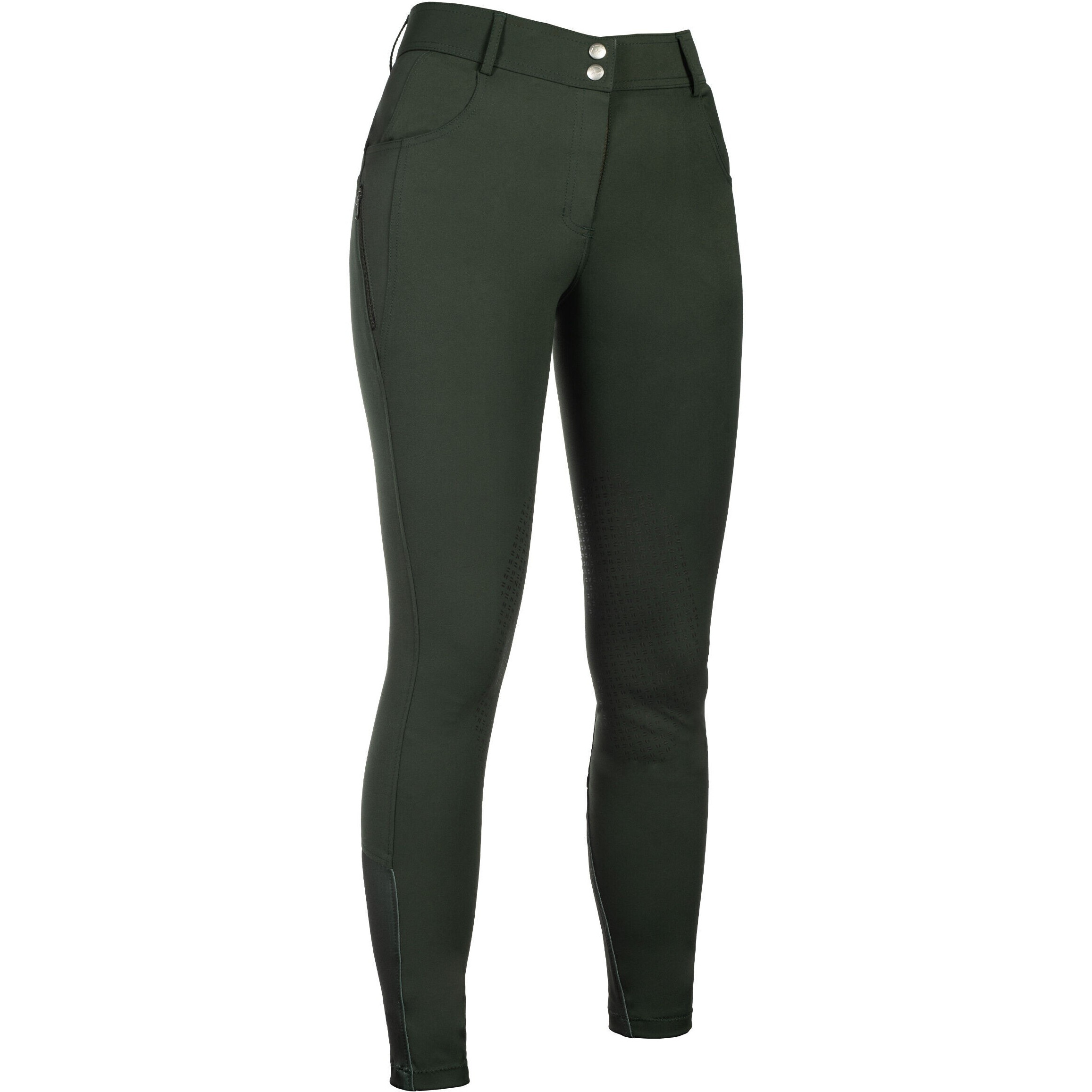 Damen Reithose Silikon Kniebesatz ARI MID RISE olivgrün