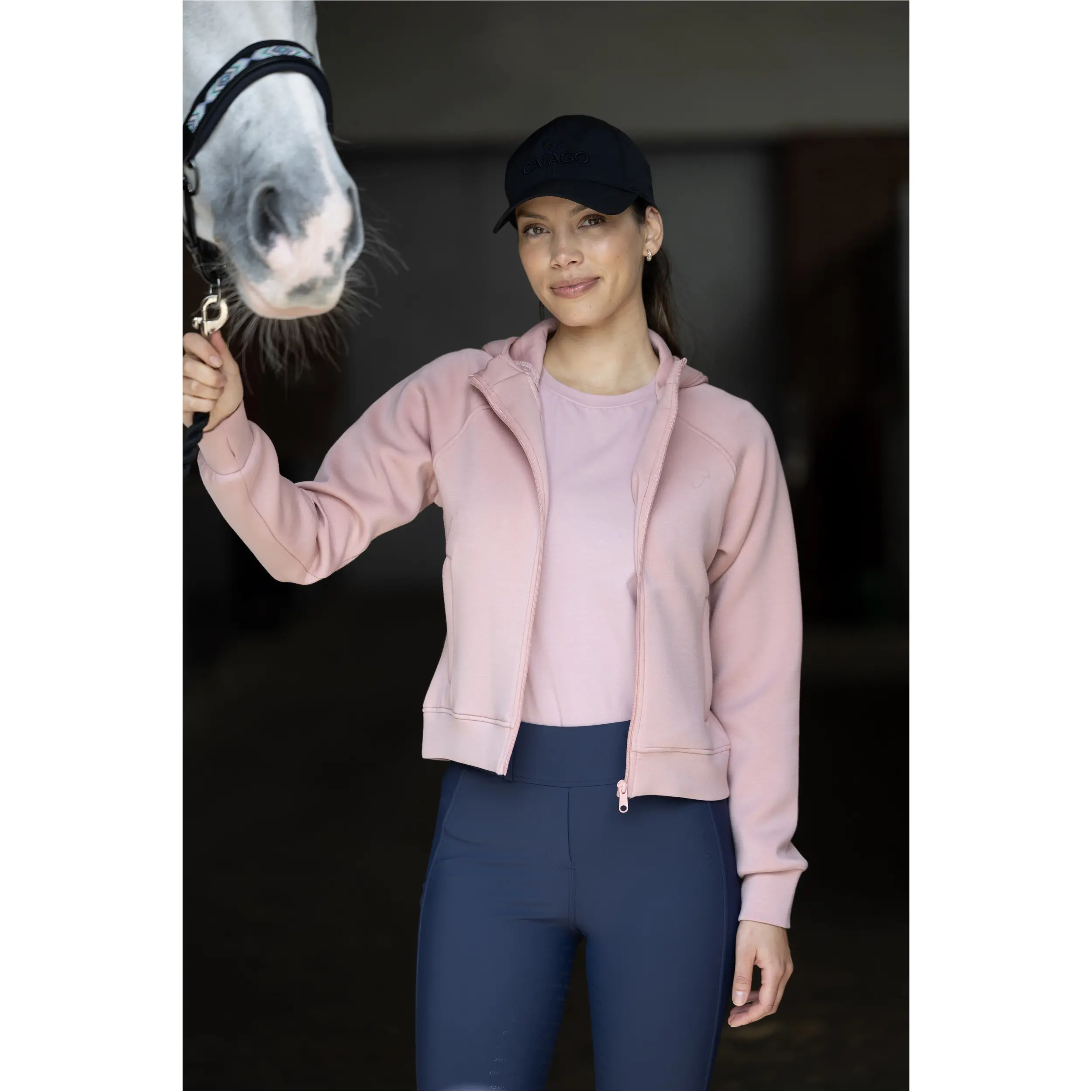 Damen Hoodie mit Reißverschluss AMARA burnished lilac