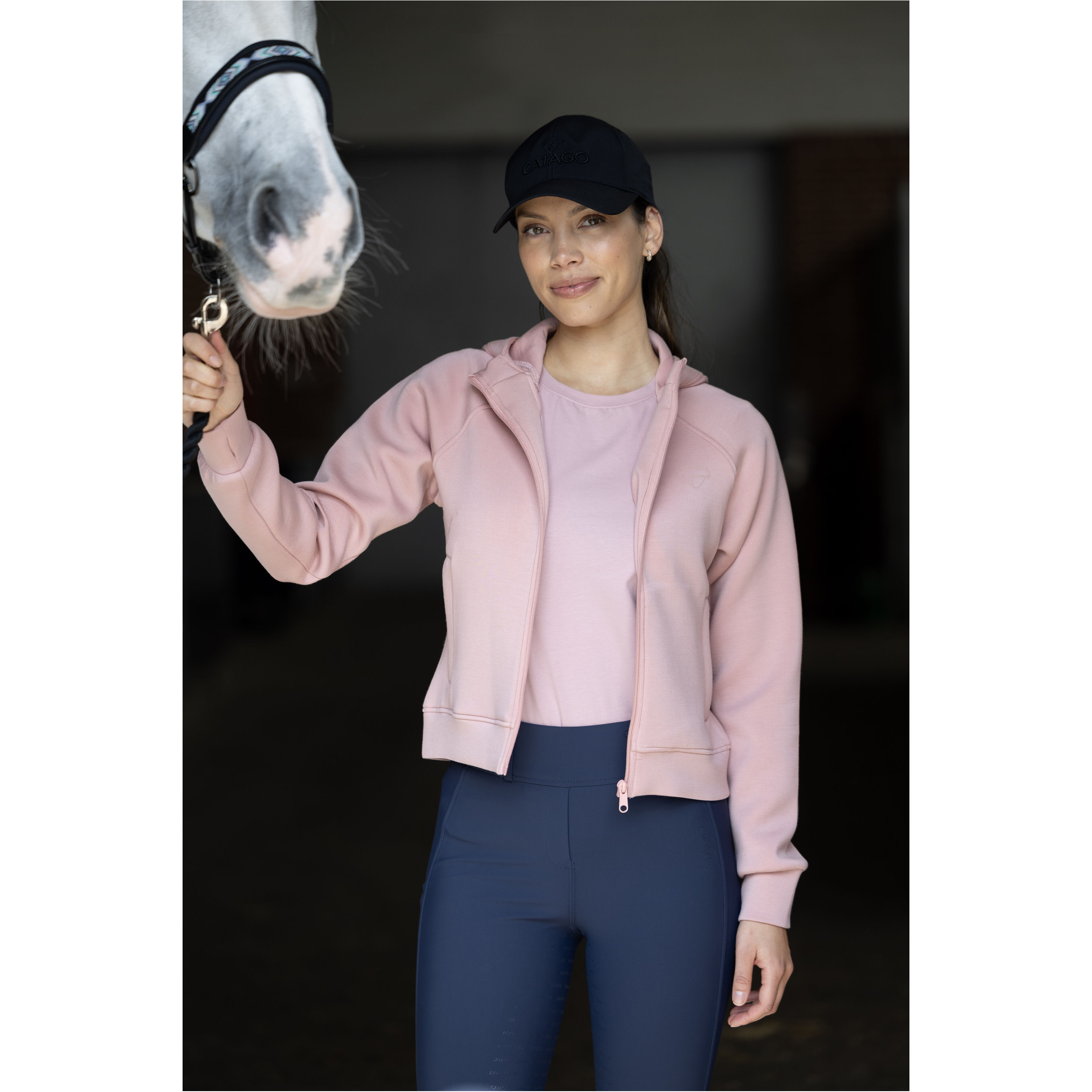 Damen Hoodie mit Reißverschluss AMARA burnished lilac