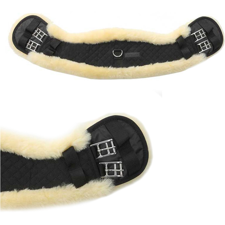 Kurzgurt mit Lammfell ohne Elast MOON schwarz/natur