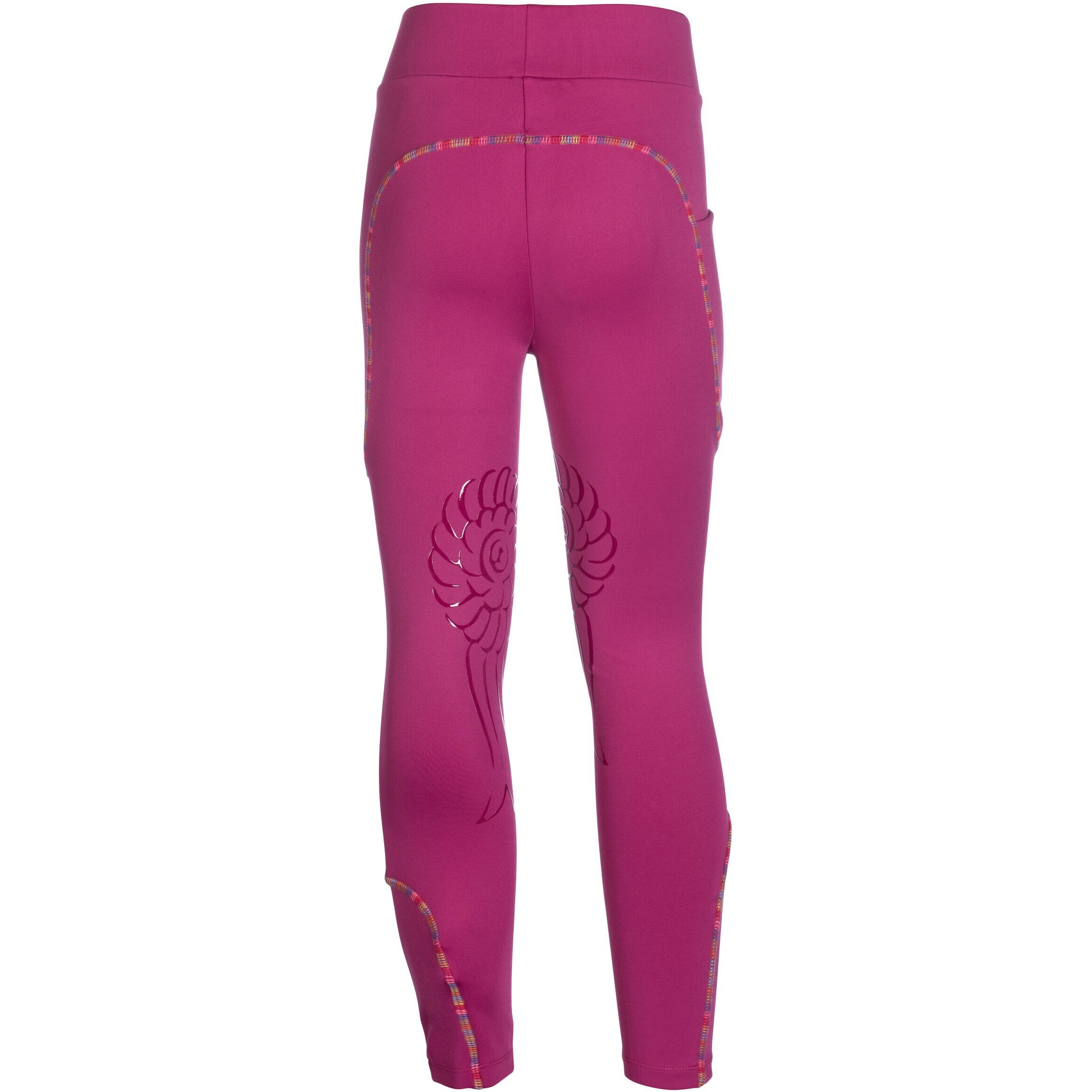 Kinder Reitleggings Silikon Kniebesatz POLLY magenta