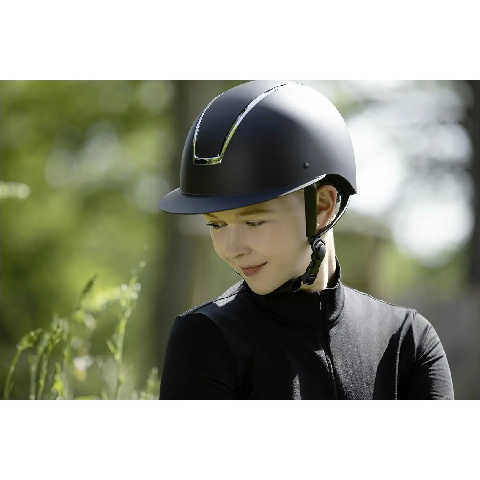 Damen Reithelm LADY SHIELD schwarz/shiny silver