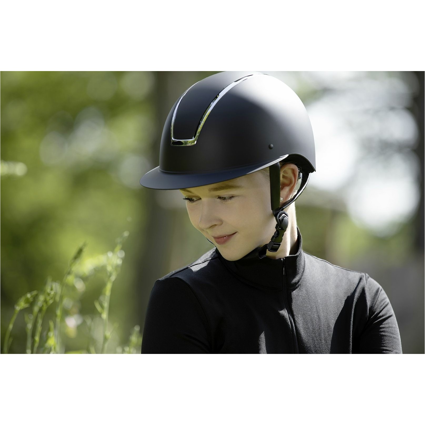 Damen Reithelm LADY SHIELD schwarz/shiny silver
