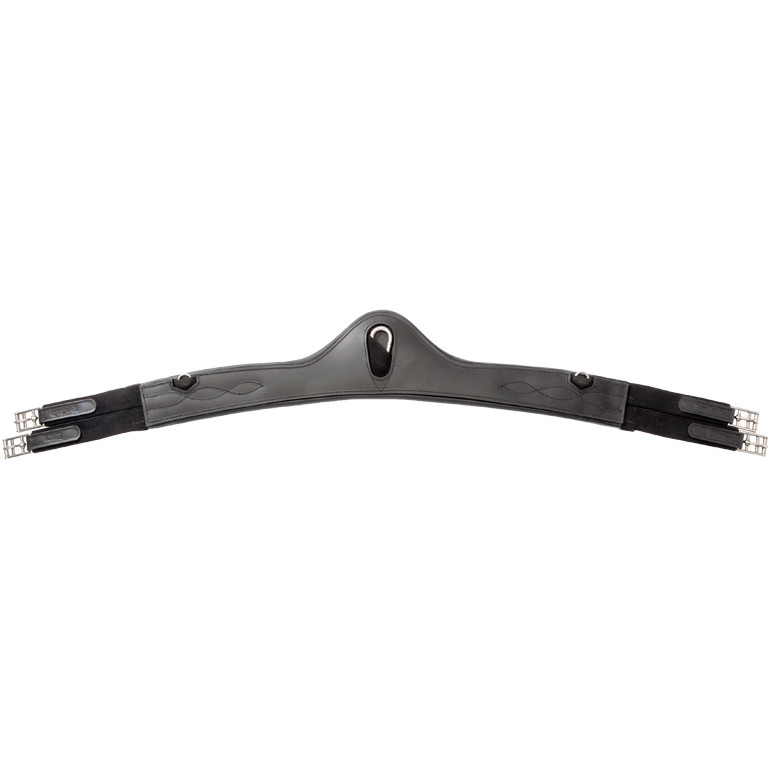 Ledersattelgurt geölt mit Elast ATLAS schwarz