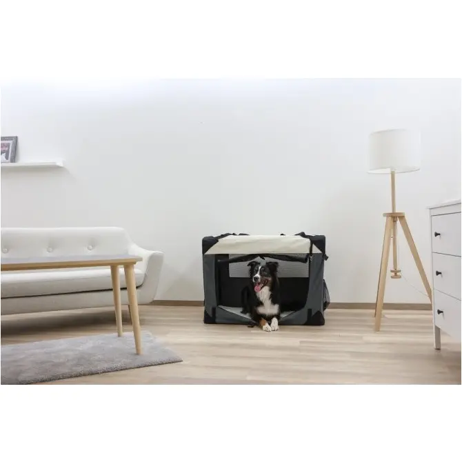 Hunde Transportbox JOURNEY grau/beige
