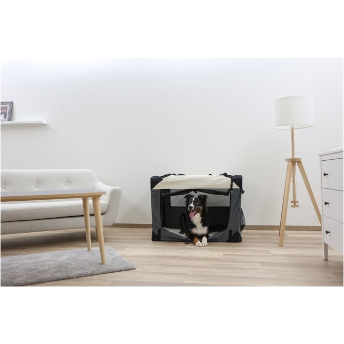 Hunde Transportbox JOURNEY grau/beige
