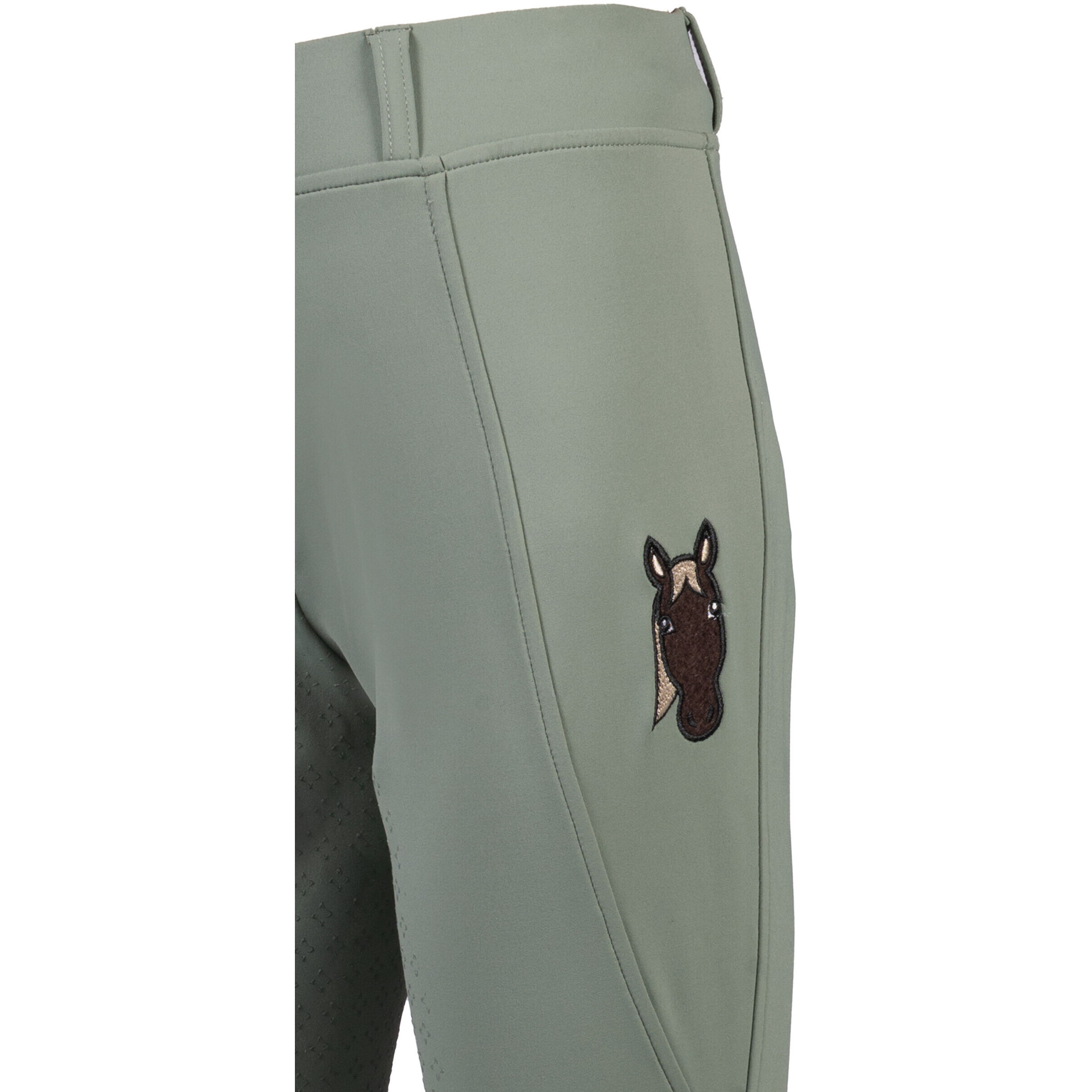 Winter Kinder Reitleggings Silikon Vollbesatz MIA salbei