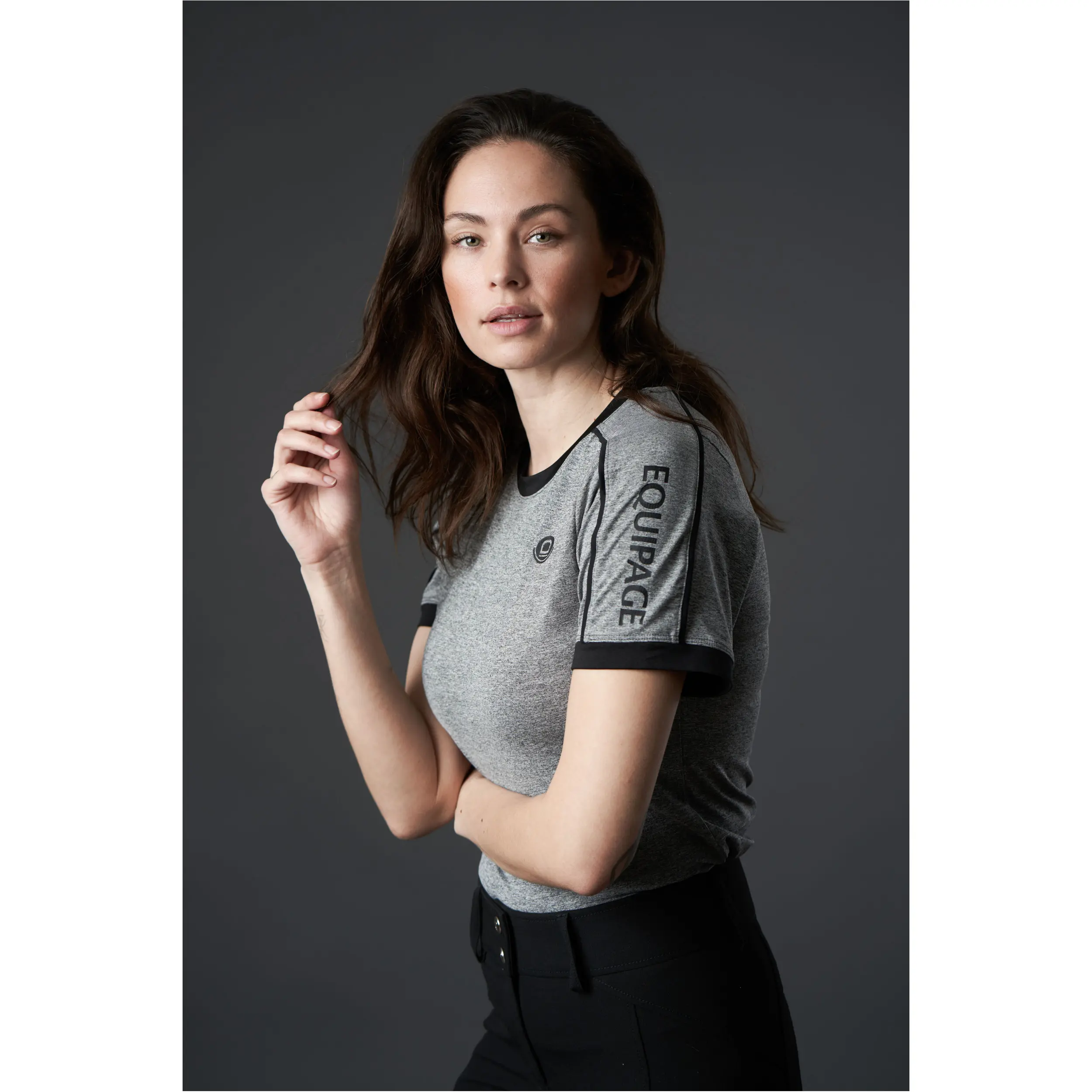 Damen T-Shirt Kurzarm MELISSA grau melange Damen T-Shirt Kurzarm MELISSA grau melange