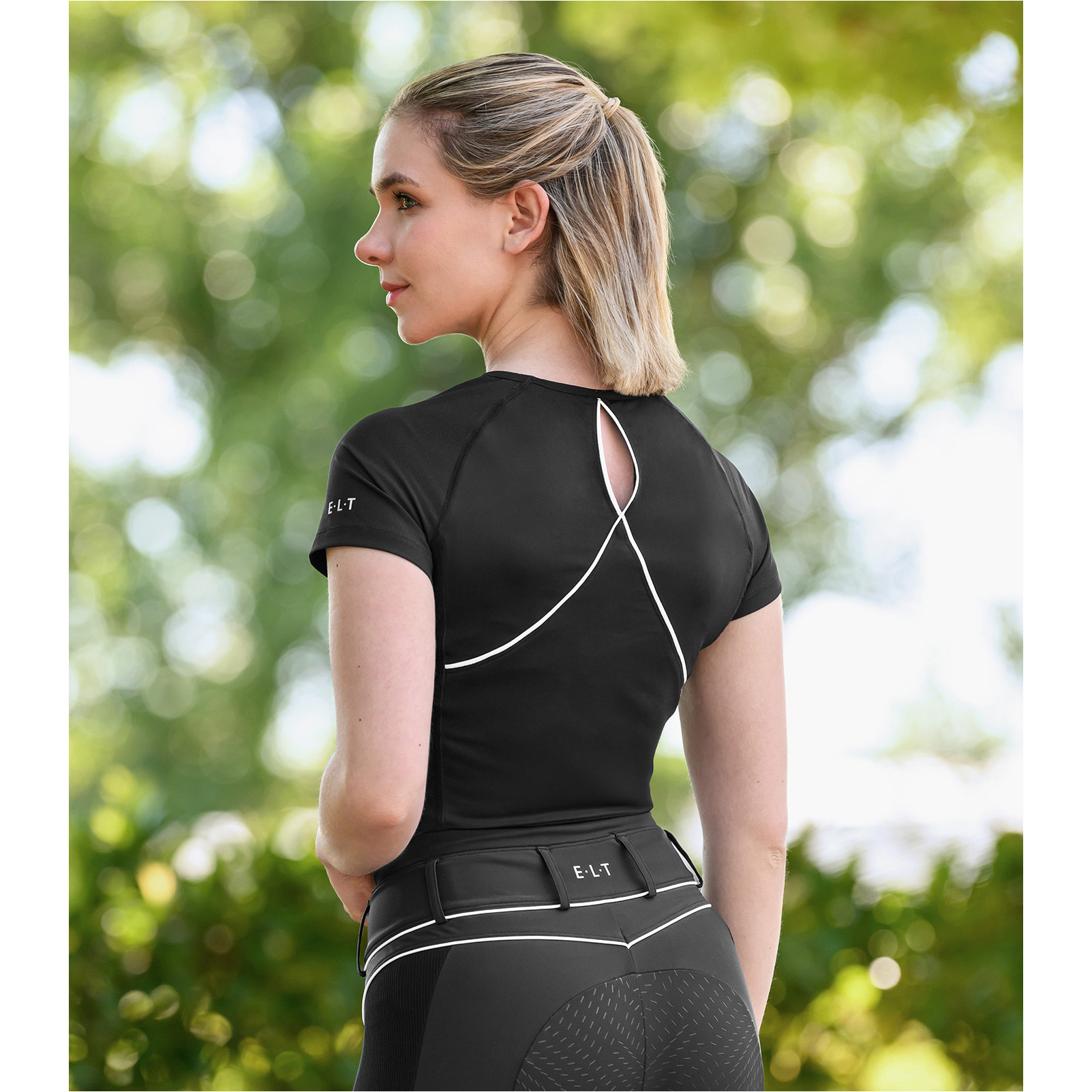 Kinder Reitleggings Silikon Vollbesatz SUSANN schwarz