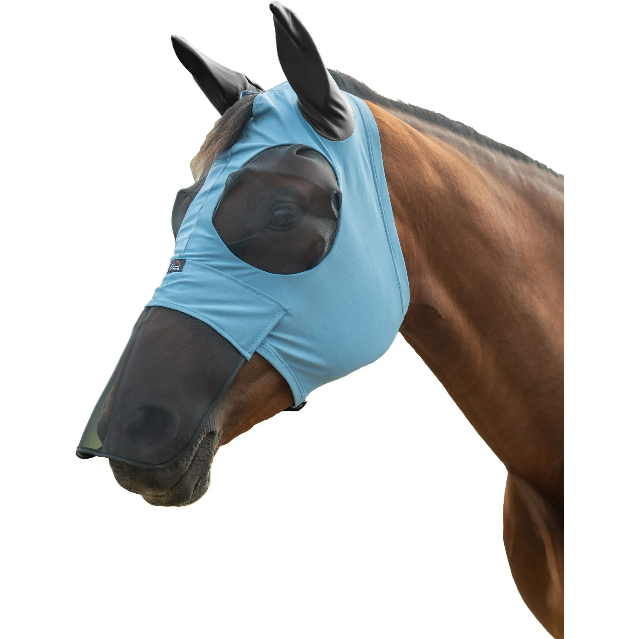 Fliegenschutzmaske mit Nüsternschutz ELASTIC rauchblau