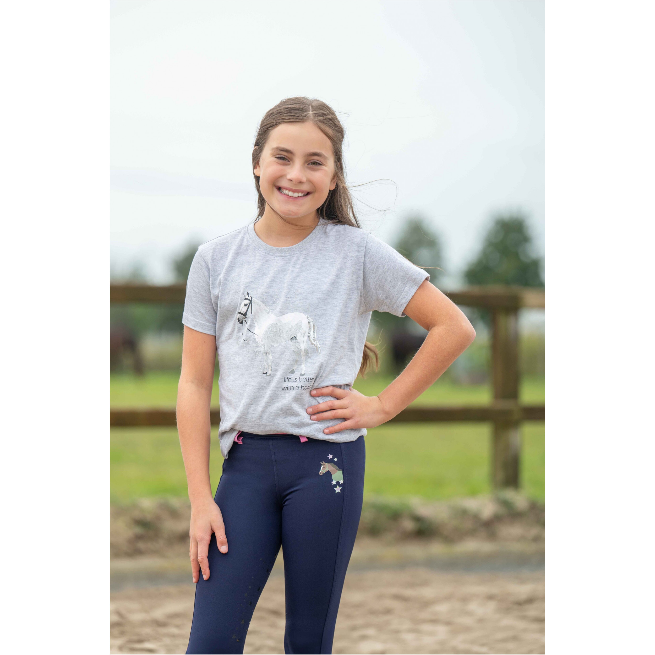 Kinder T-Shirt SPARKLE grau meliert