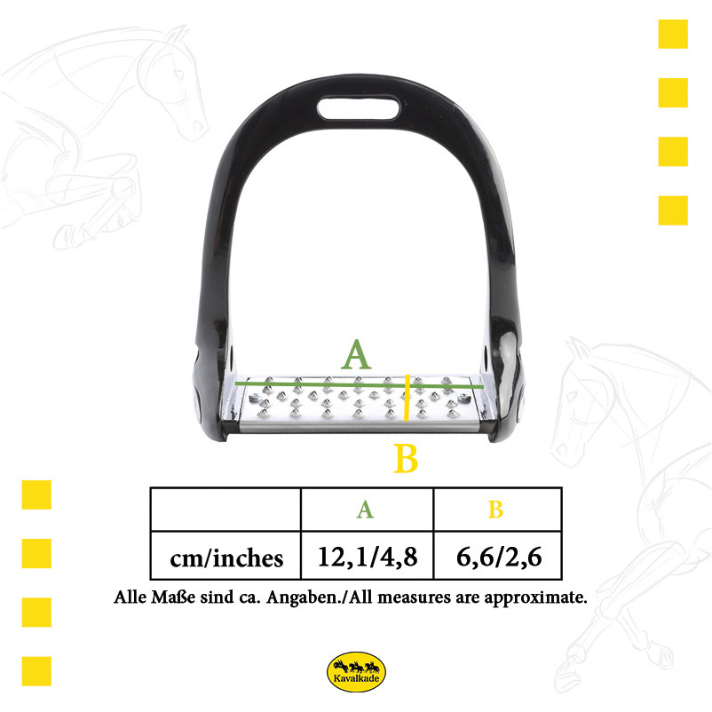 Aluminium Steigbügel BALANCE schwarz/silber