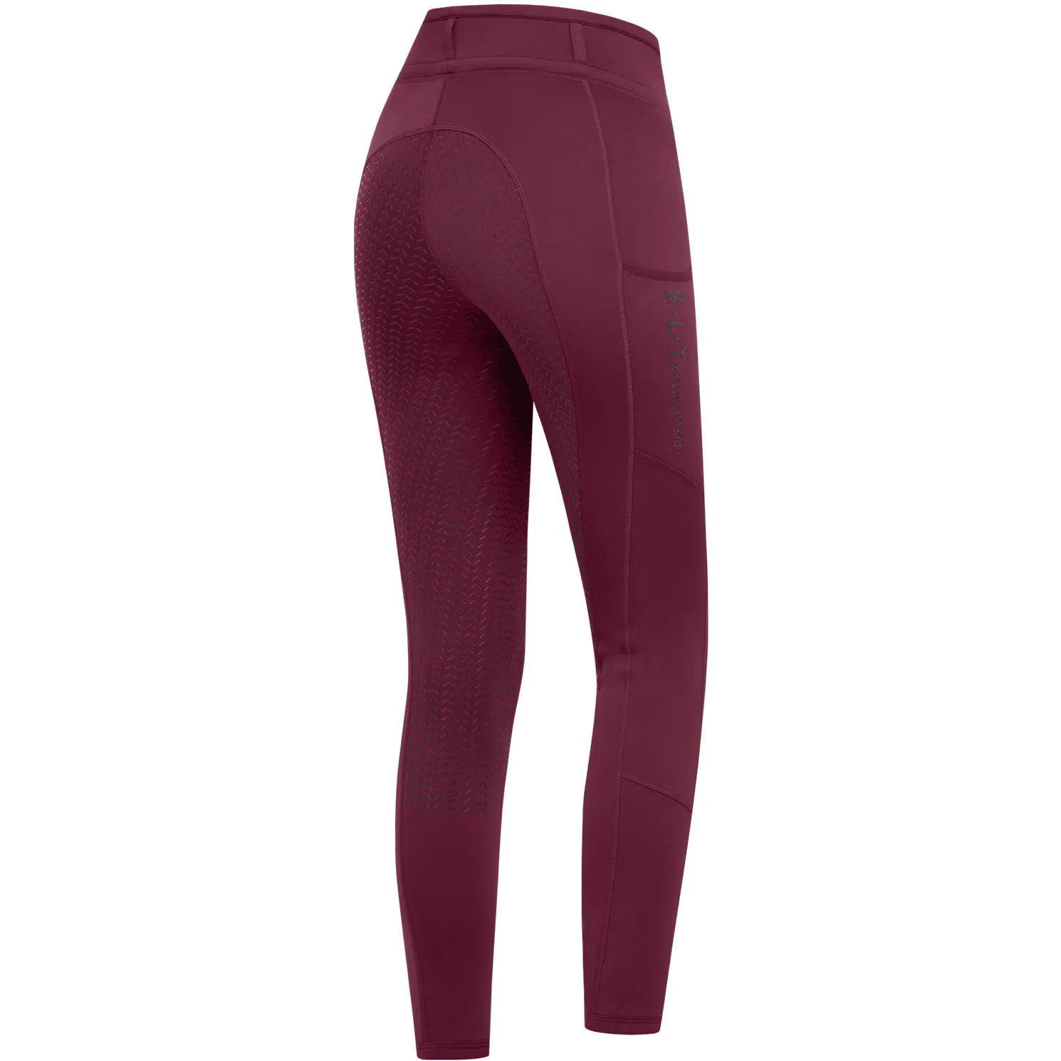 Damen Reitleggings Silikon Vollbesatz ELLA GLAM samtrot