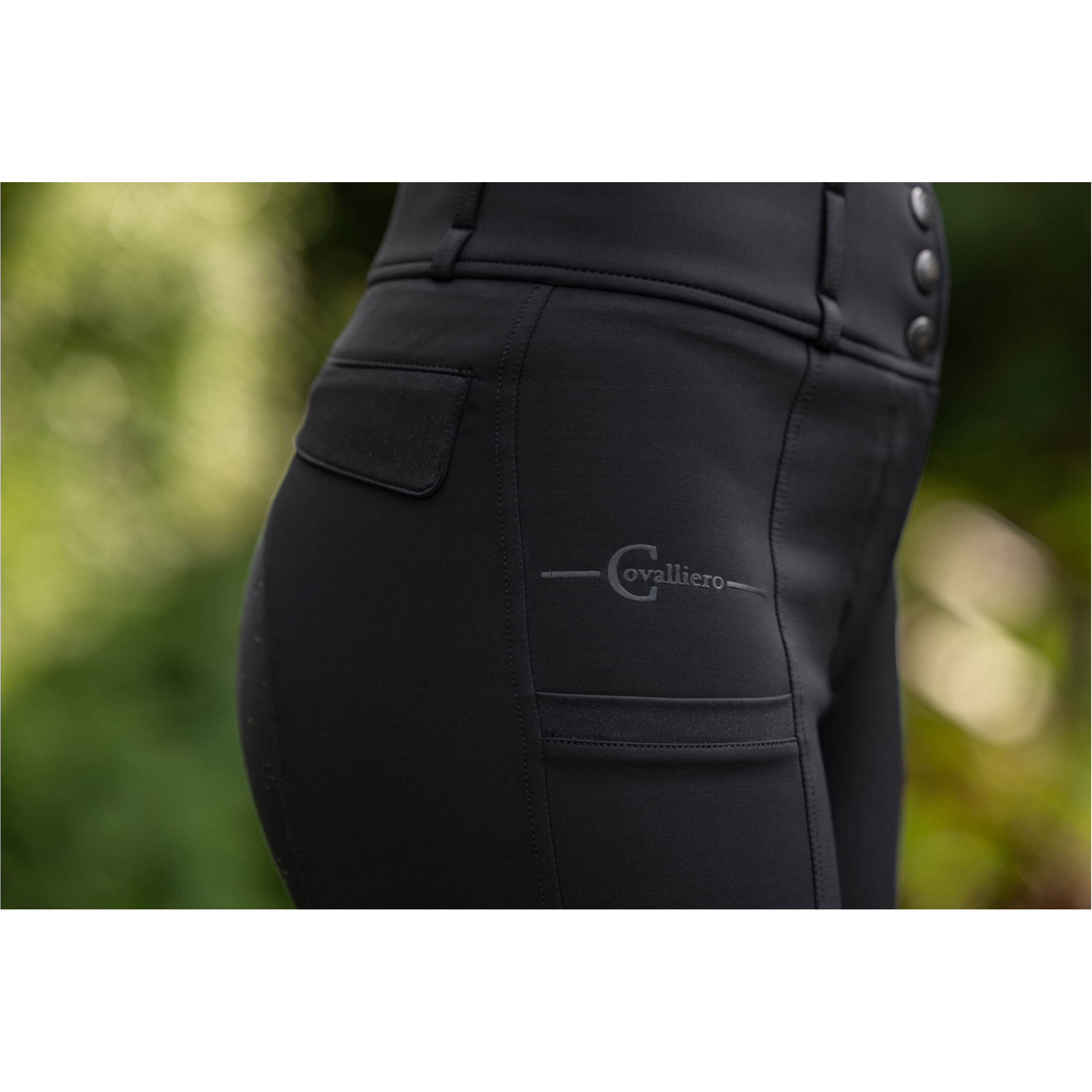 Damen Reithose Silikon Vollbesatz HIGHWAIST Hochbund schwarz