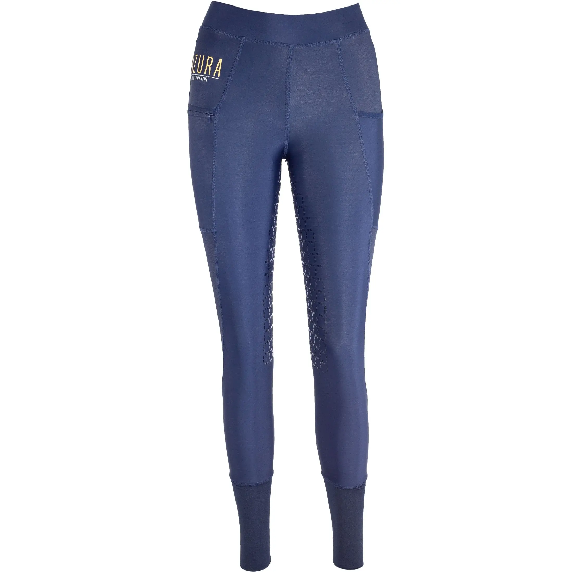 Damen Reitleggings Silikon Vollbesatz MESH dunkelblau