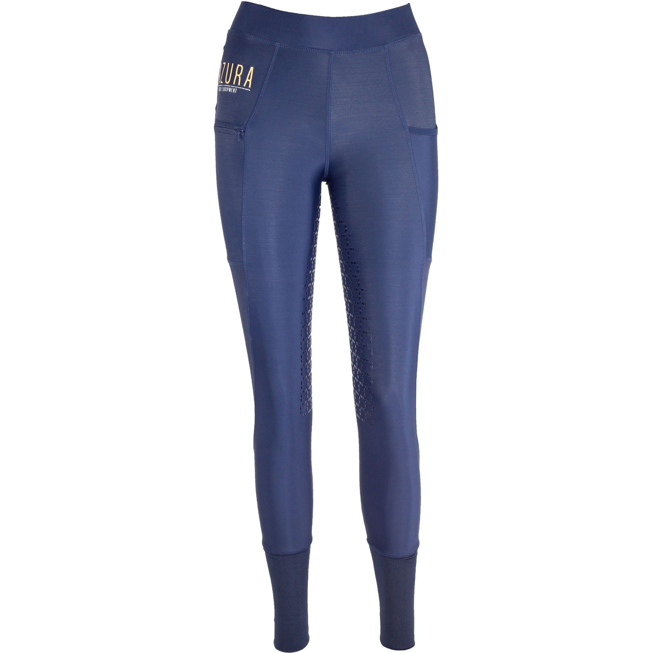 Damen Reitleggings Silikon Vollbesatz MESH dunkelblau