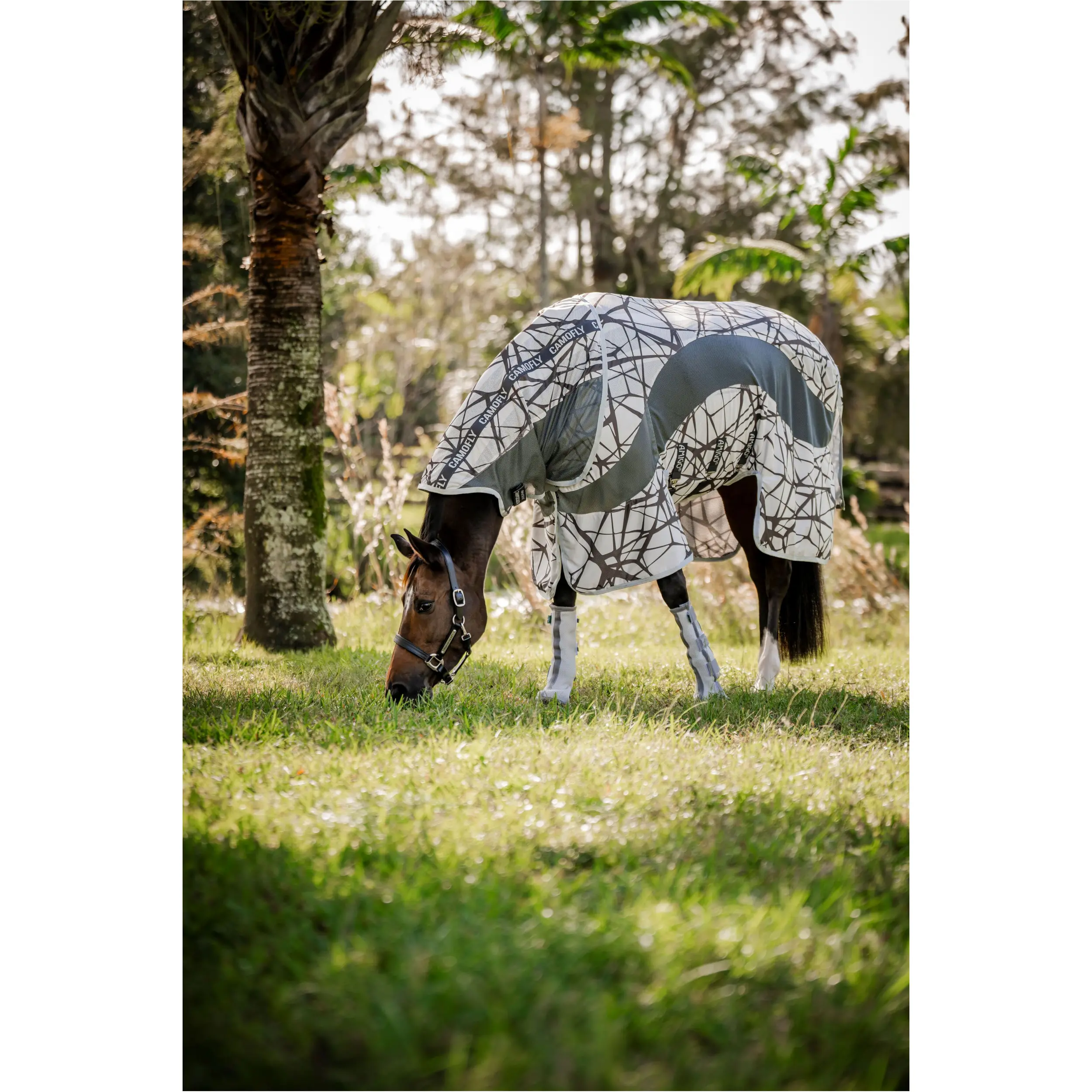 Fliegendecke mit Halsteil (abnehmbar) 600D AMIGO Camofly print/grey