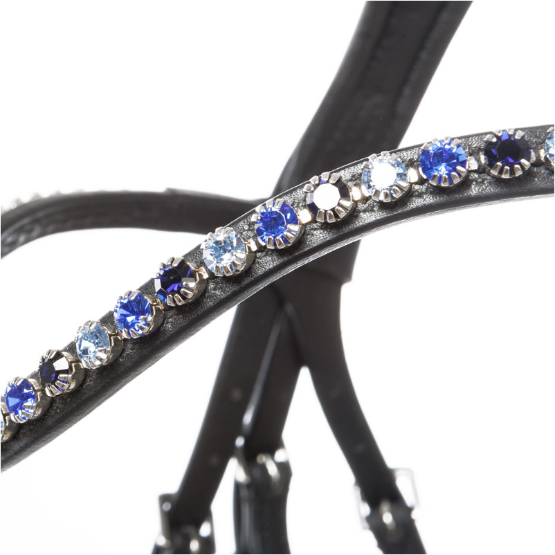 Trensenzaum mit schwedischen Reithalfter OCEAN schwarz