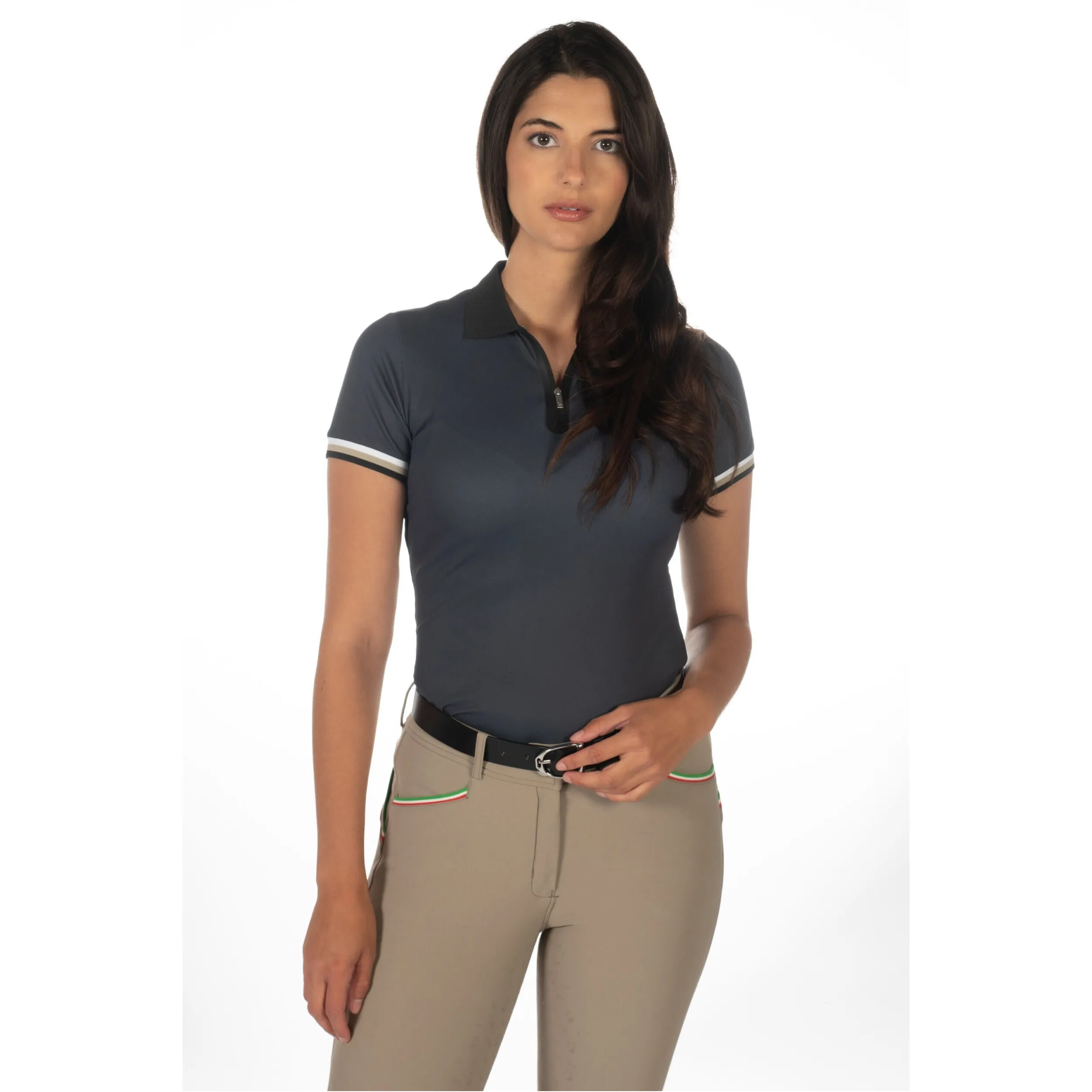 Damen Poloshirt AMALFI schwarz
