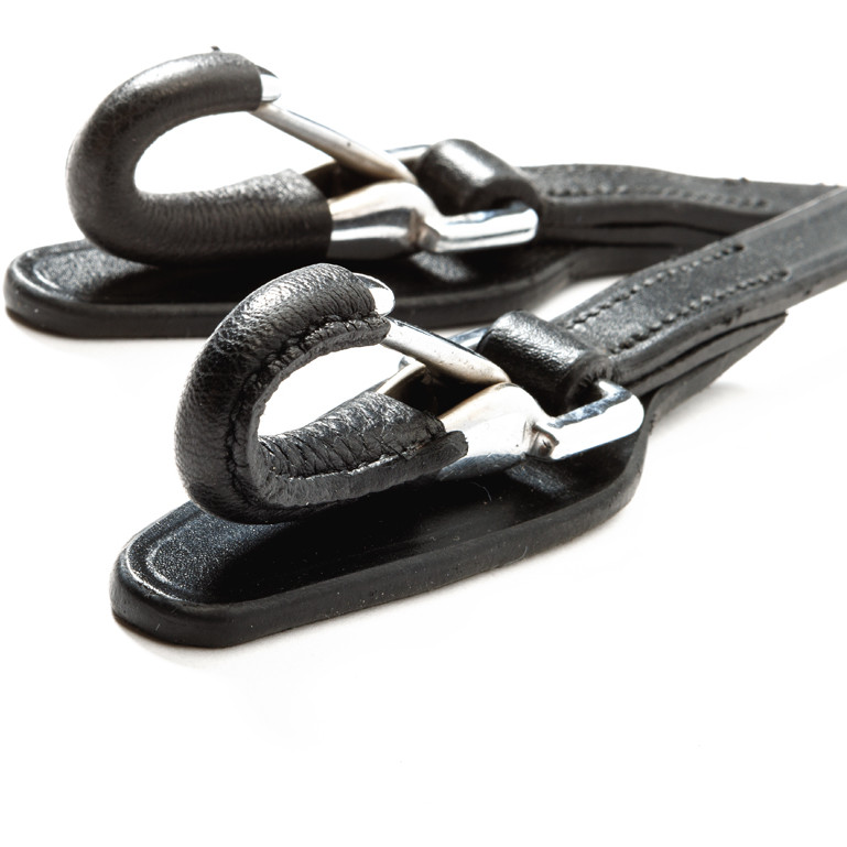 Backenstücke mit Karabiner (2er Set) schwarz