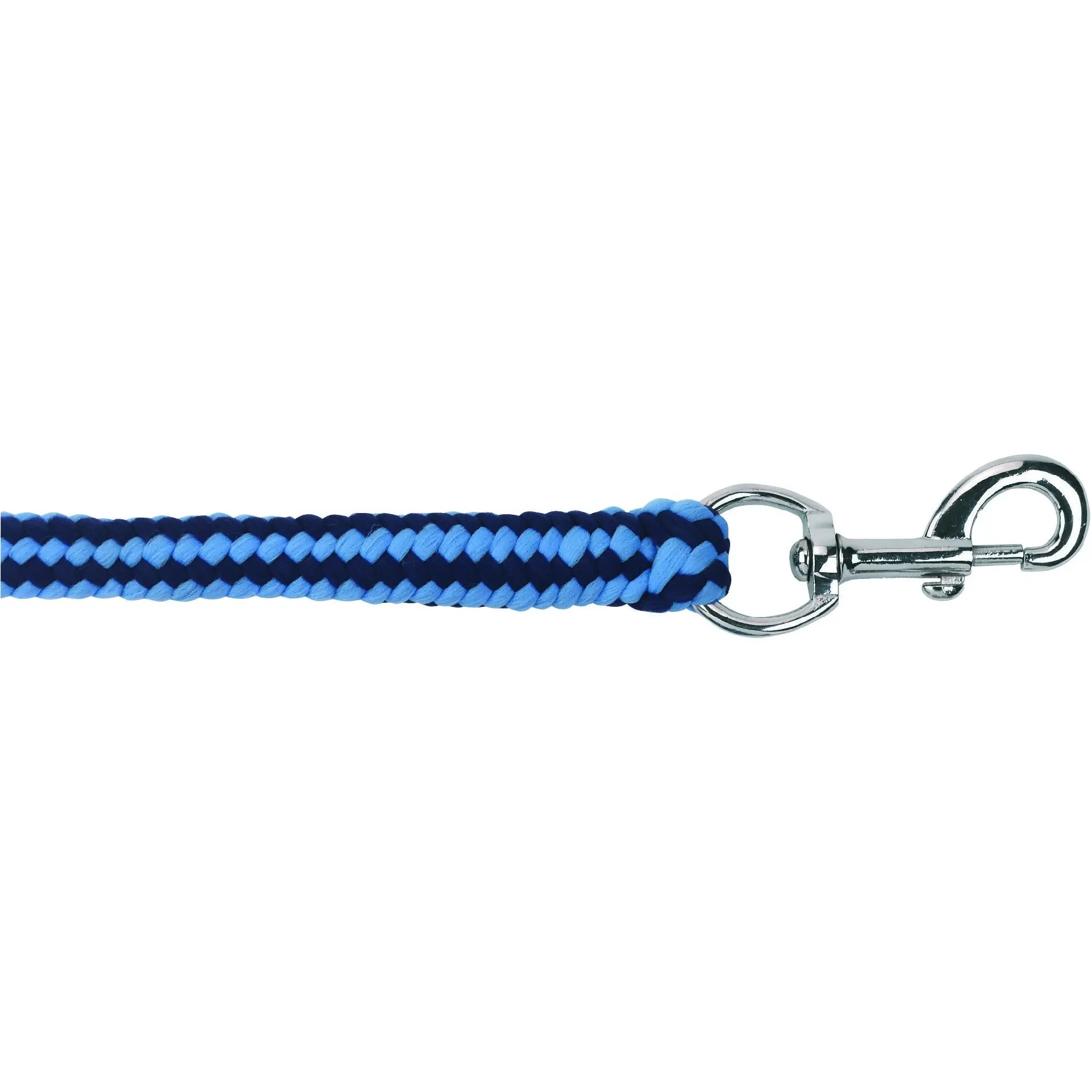 Führstrick mit Karabinerhaken HIPPO hellblau/dunkelblau 200cm