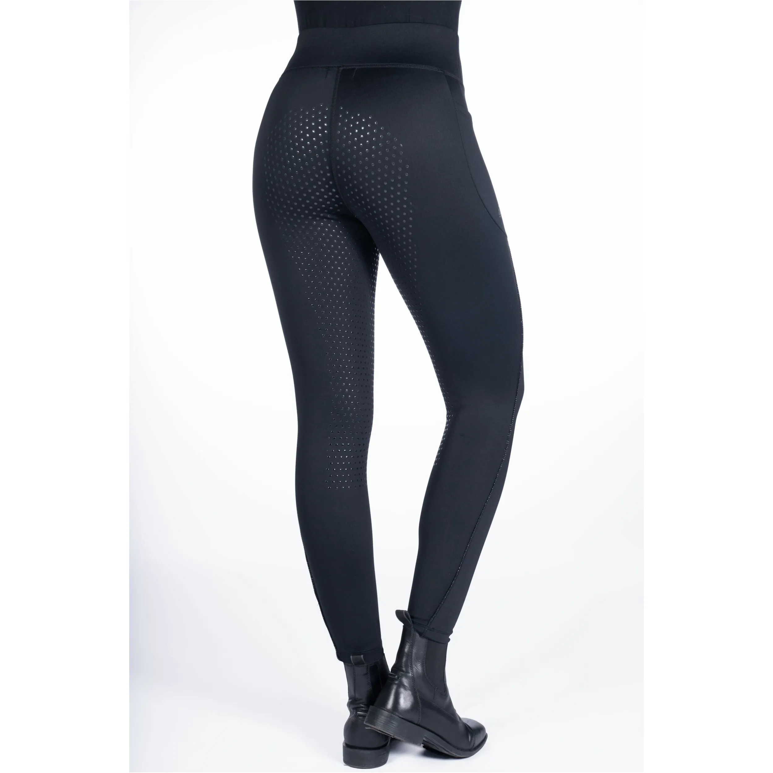 Kinder Reitleggings Silikon Vollbesatz ALICE schwarz