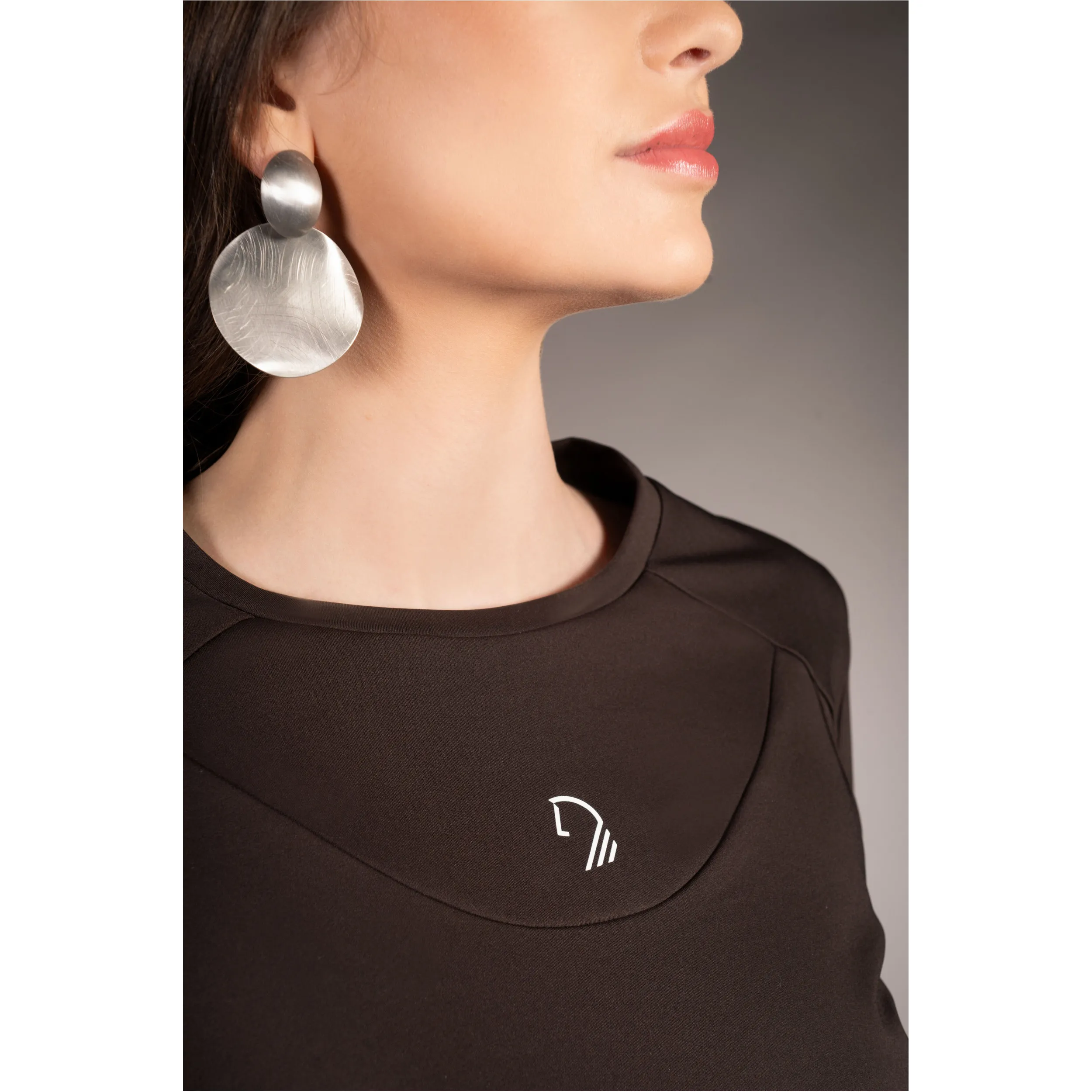 Damen Langarmshirt AREZZO FUNCTION dunkelbraun