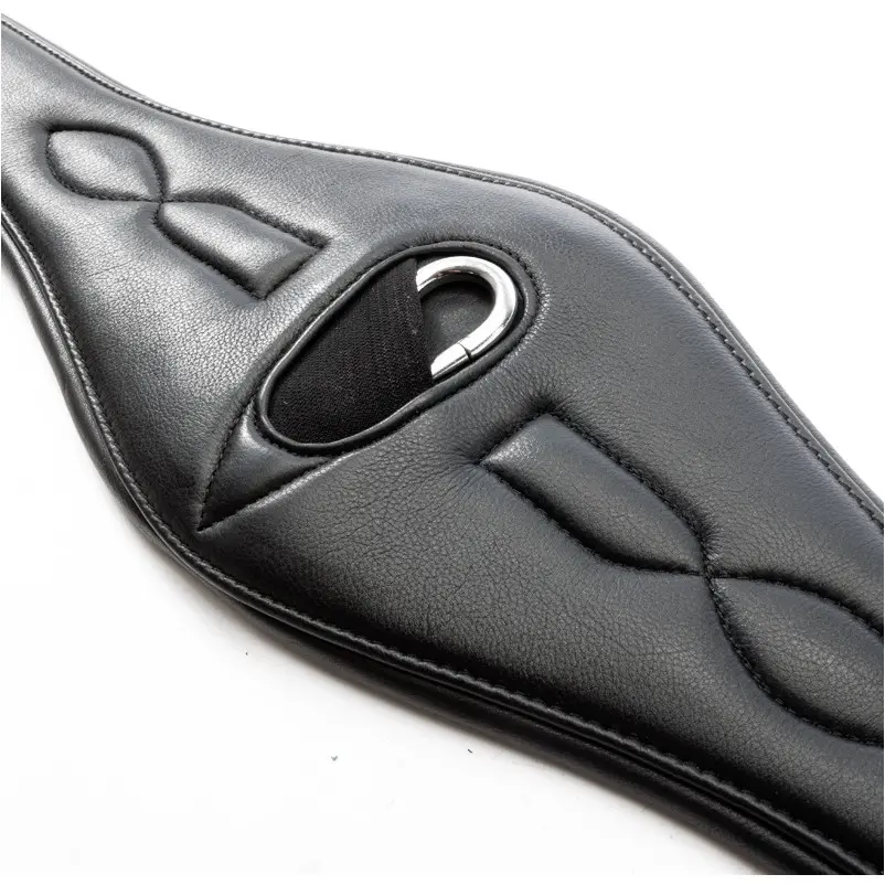 Ledersattelgurt ohne Elast COMFORT Softleder schwarz