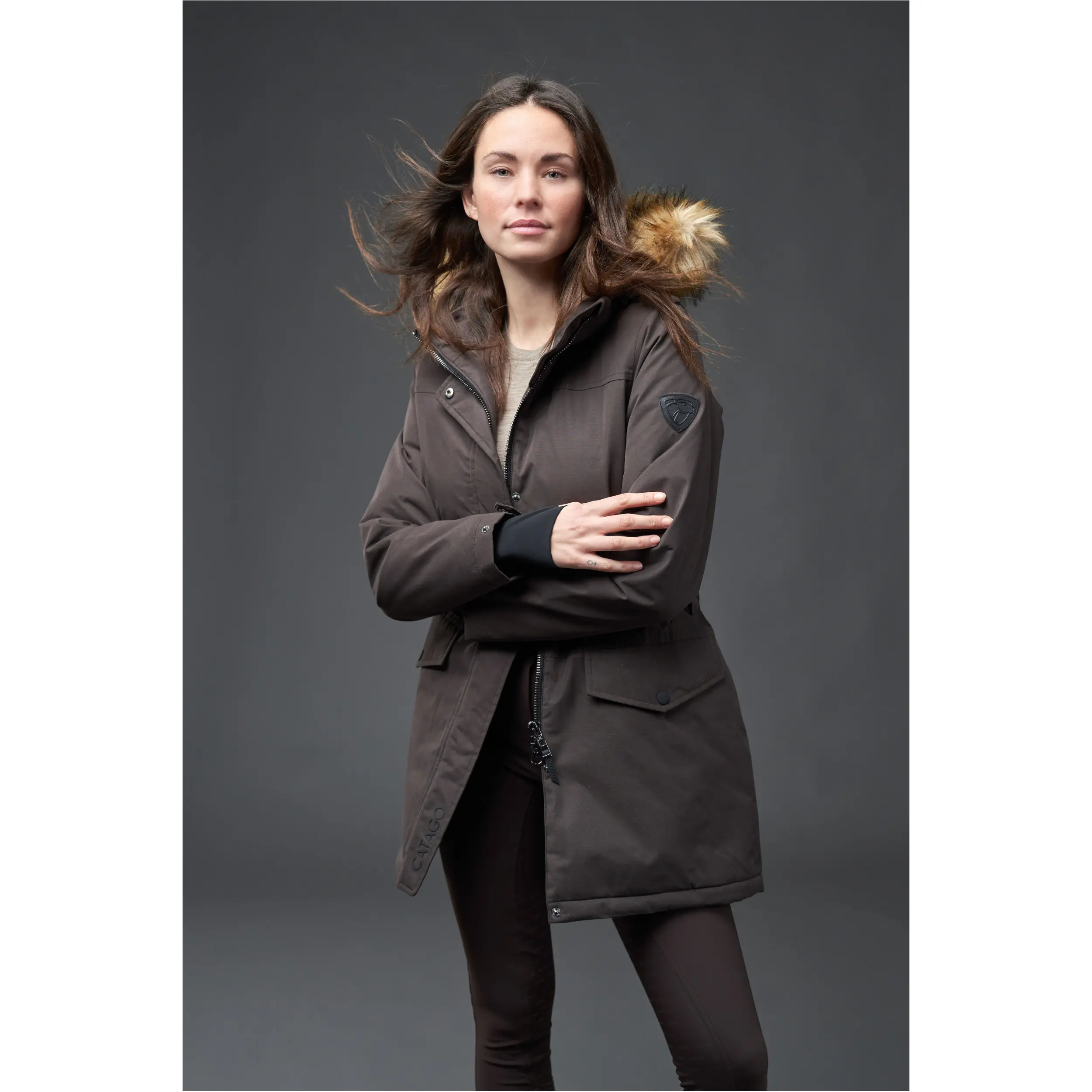 Damen Winterreitmantel AMY after dark