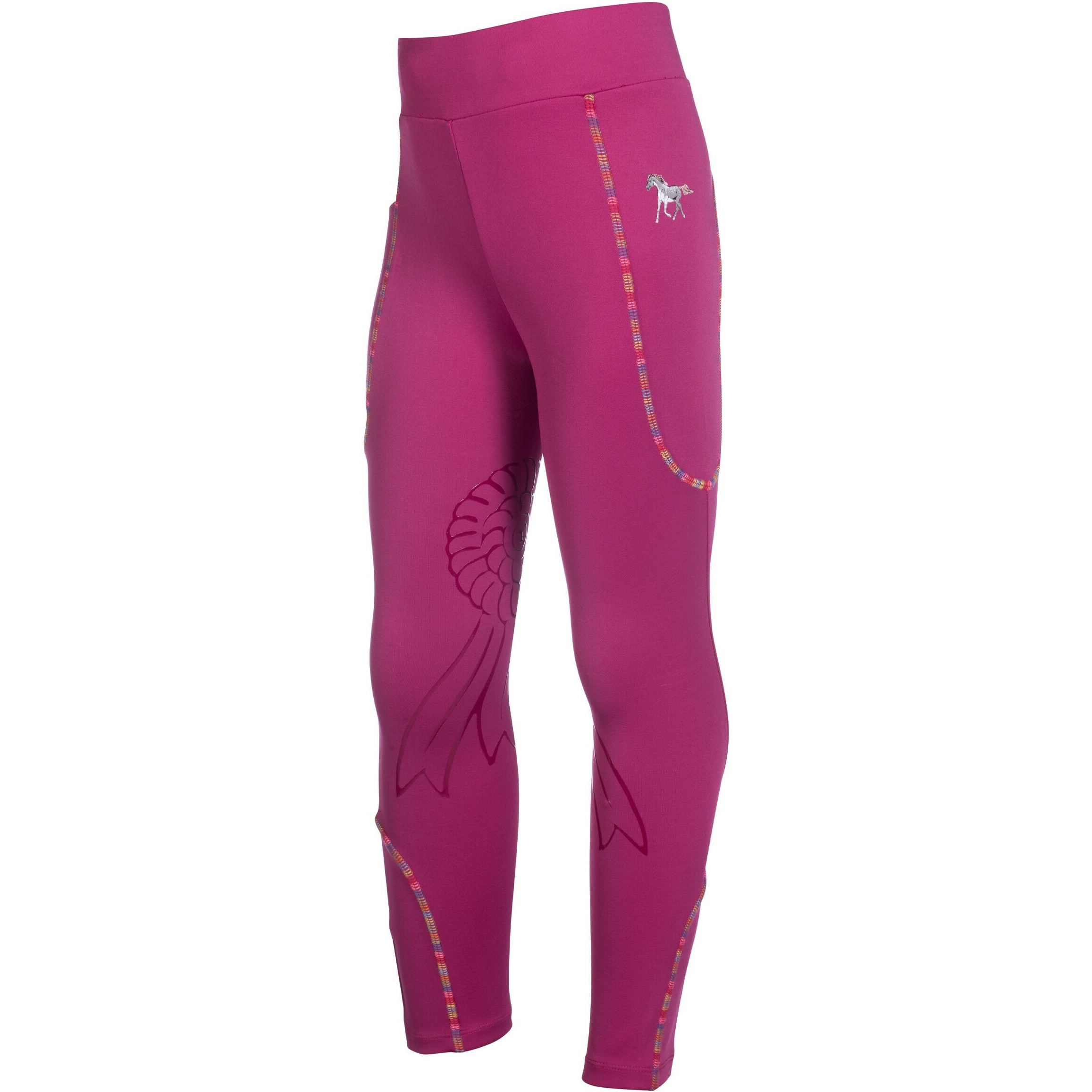 Kinder Reitleggings Silikon Kniebesatz POLLY magenta