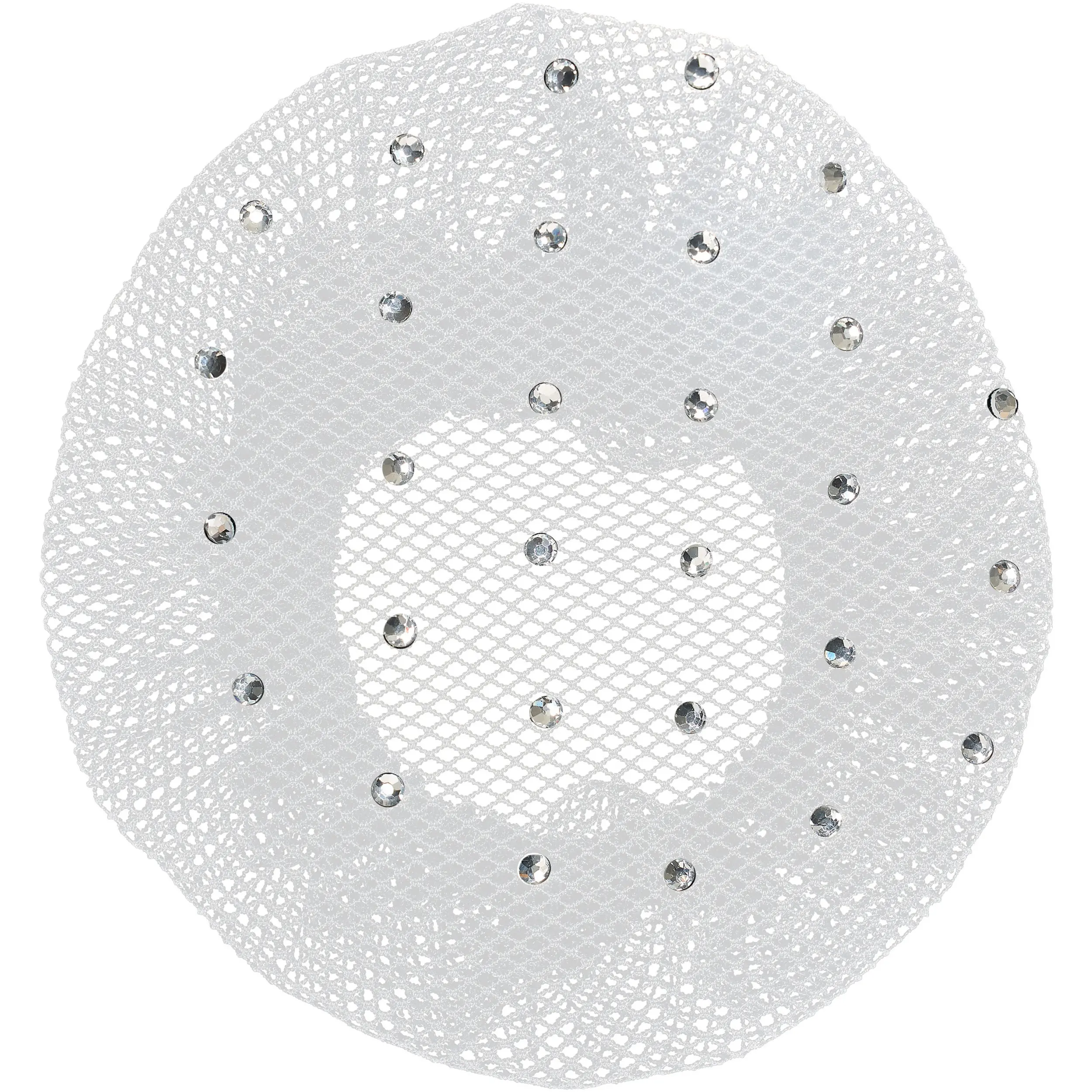 Damen feines Haarnetz mit Strass IRH weiß