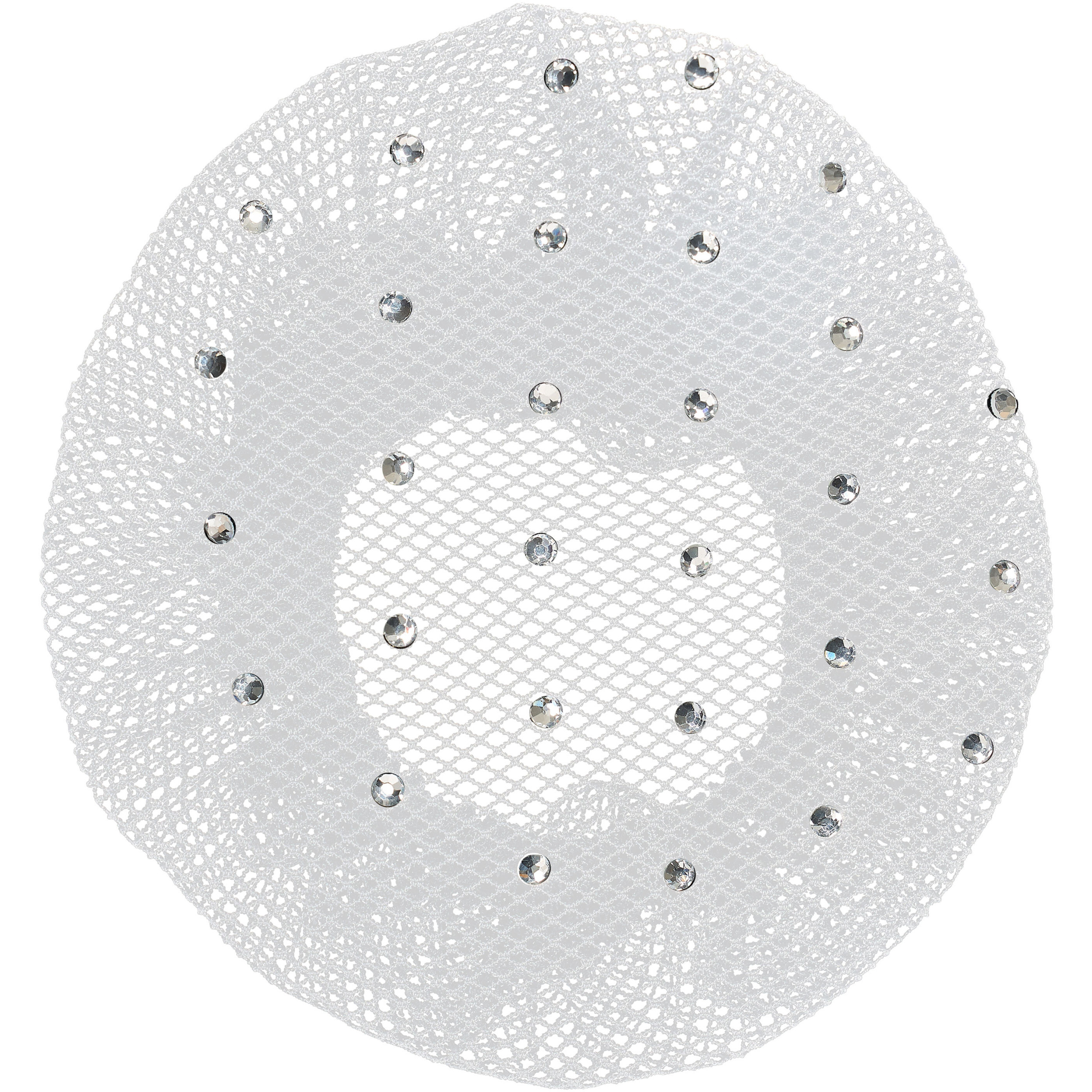 Damen feines Haarnetz mit Strass IRH weiß