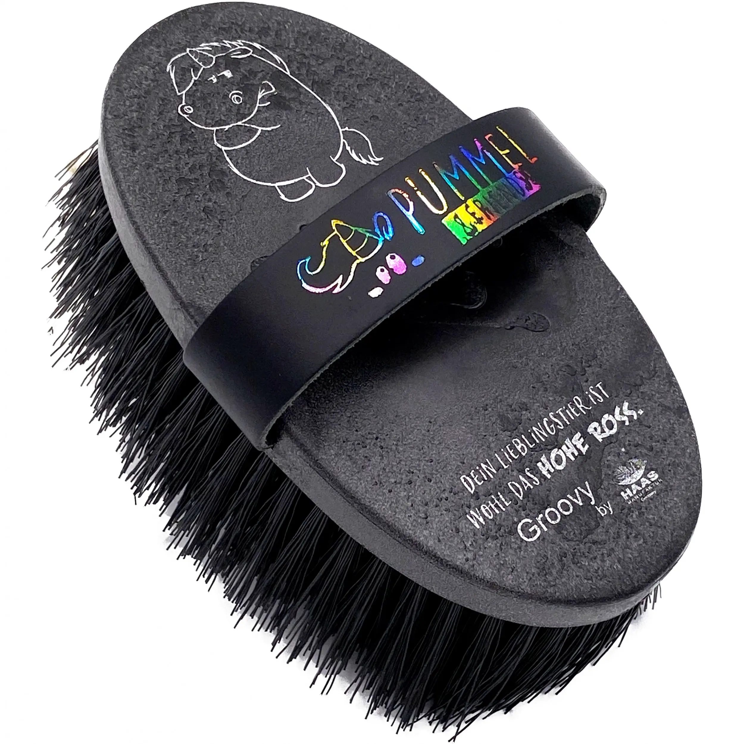 Bürste Grummeleinhorn GROOVY schwarz