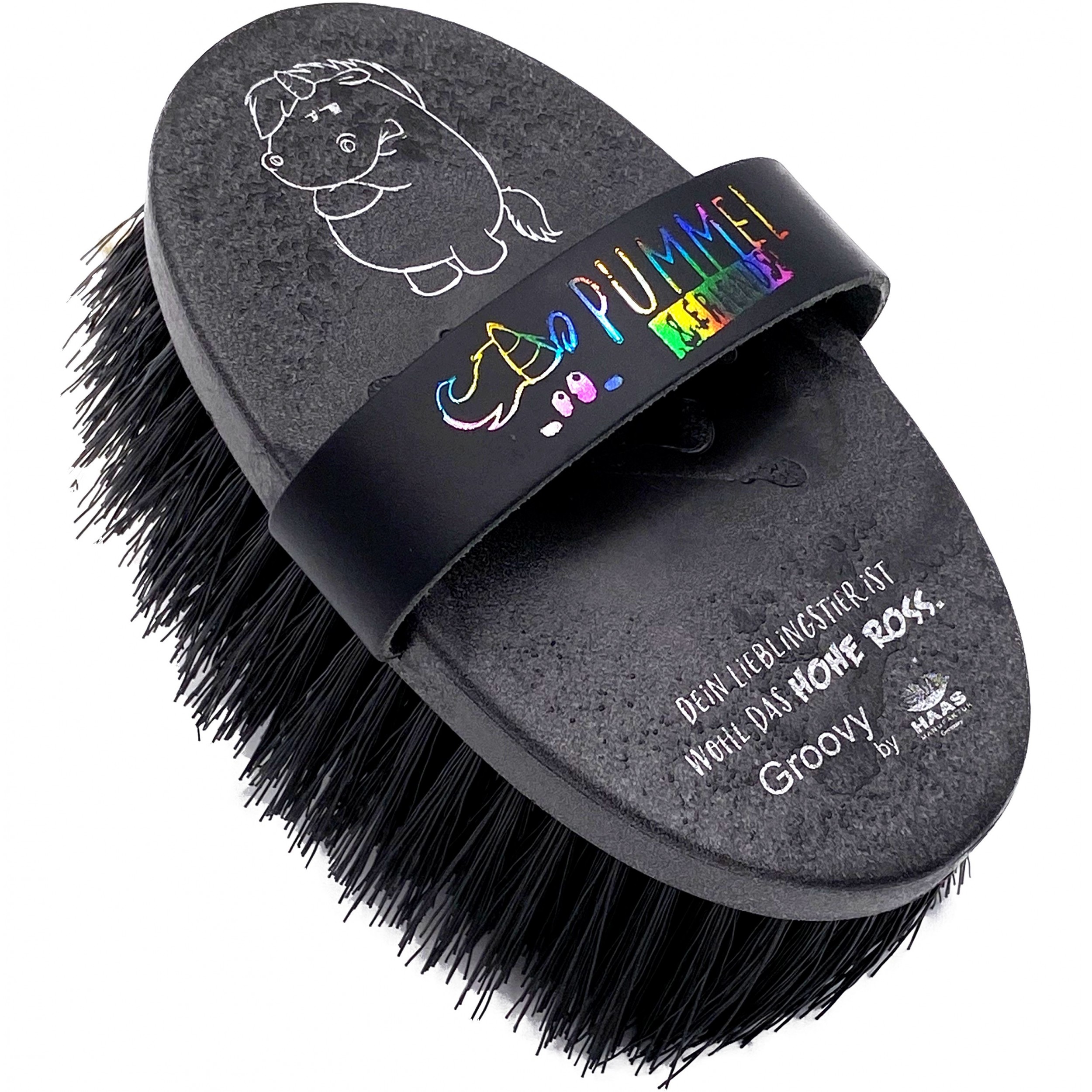Bürste Grummeleinhorn GROOVY schwarz
