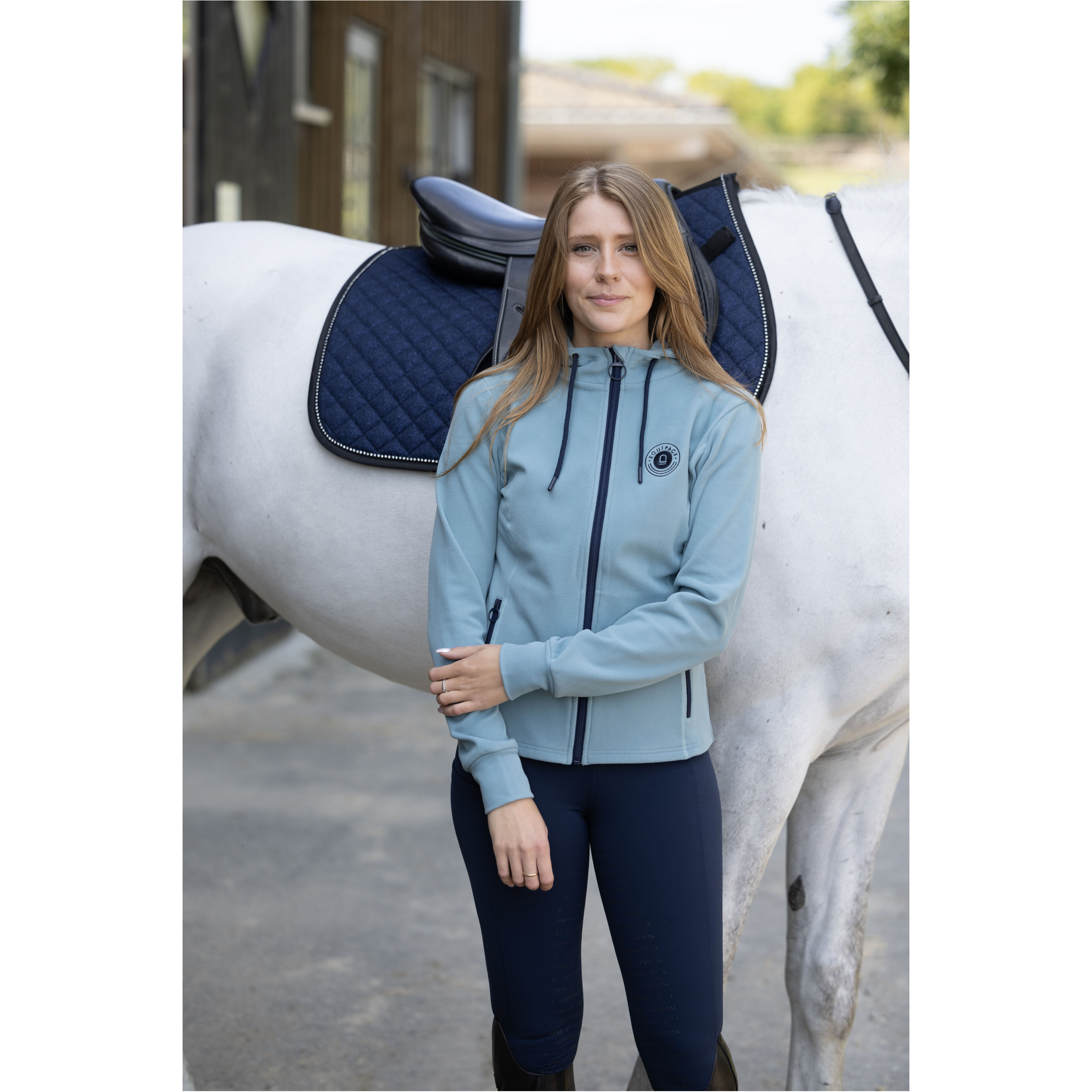 Damen Hoodie mit Reißverschluss ABIGAIL arctic