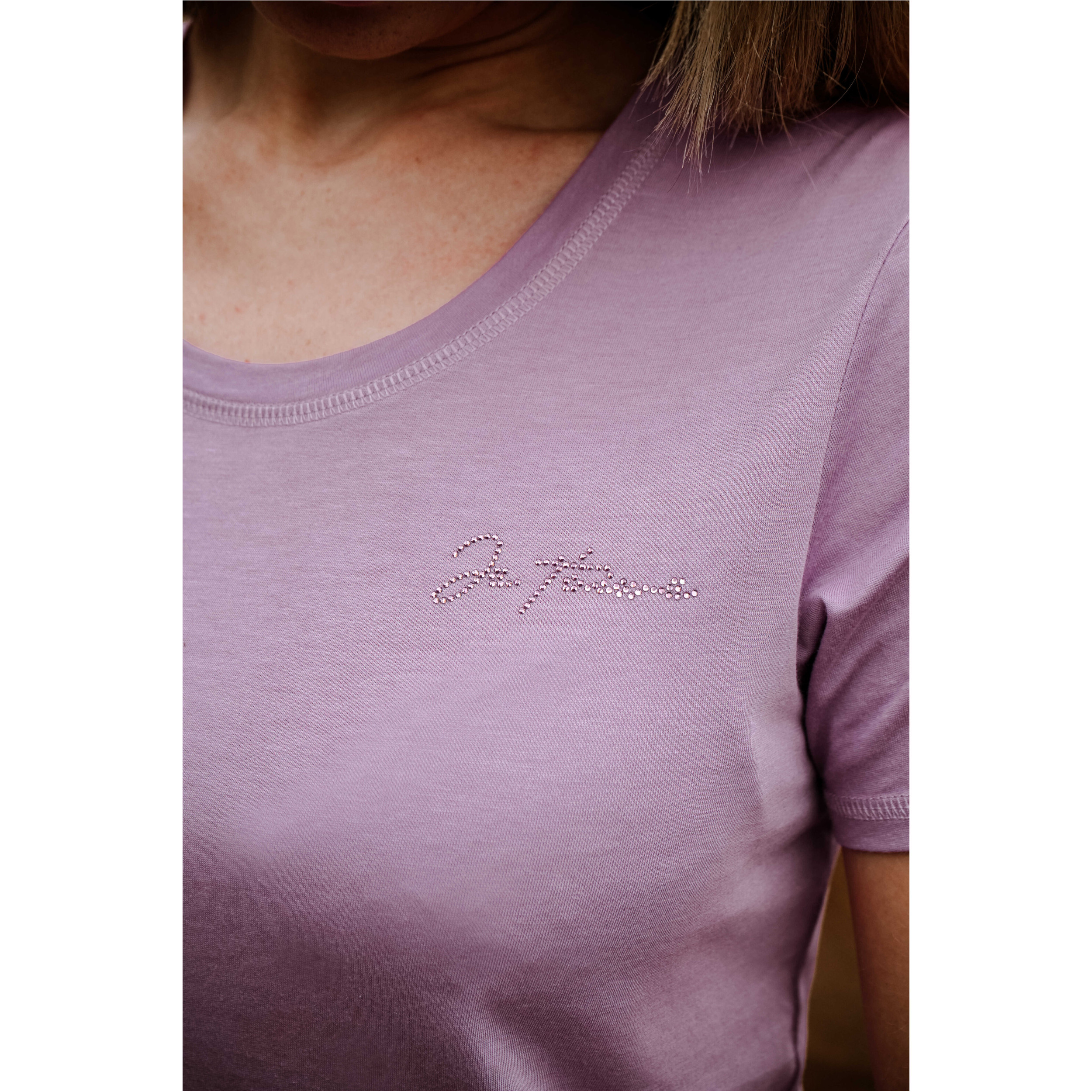 Damen T-Shirt Je t'aime EK-BONNIE blasslila