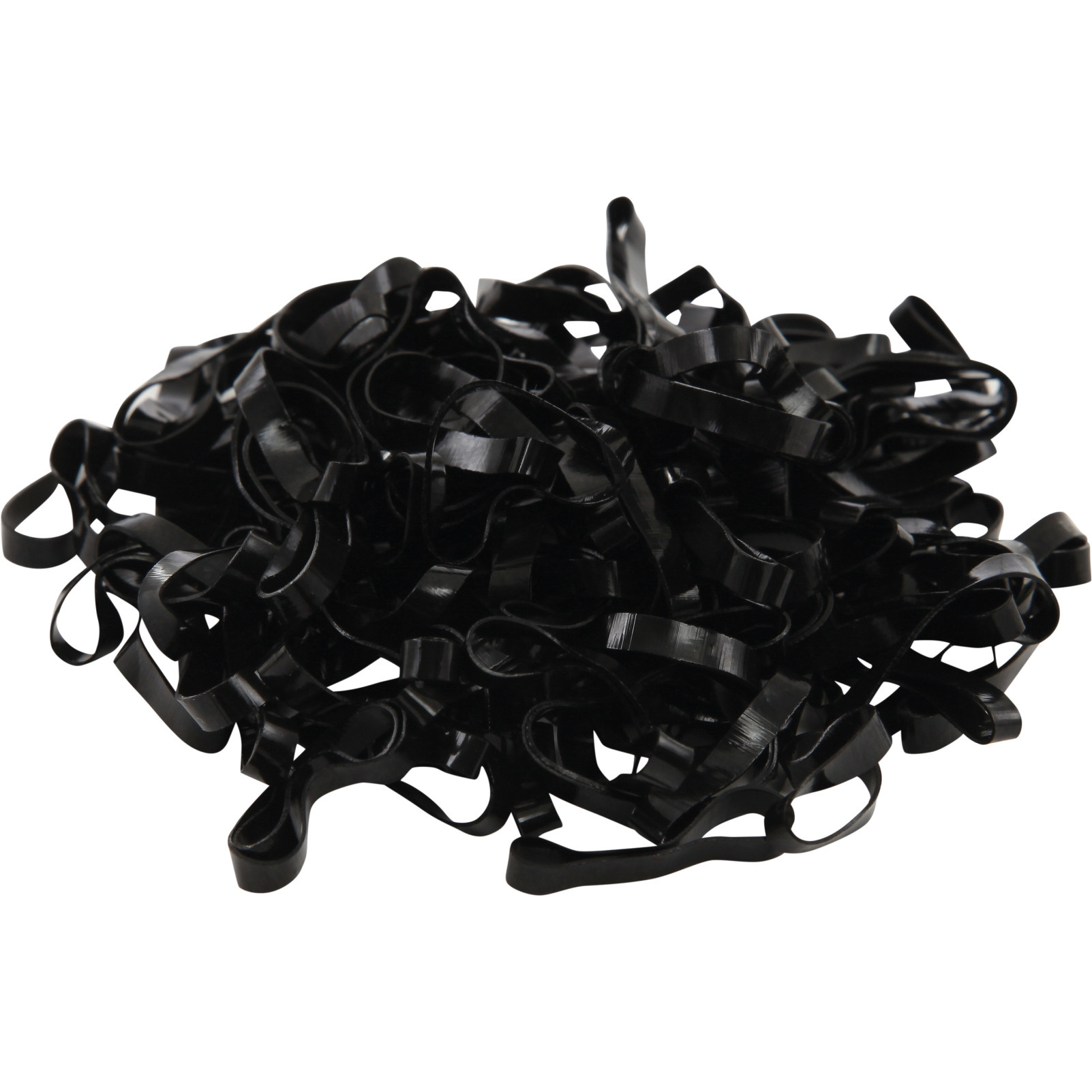 Einflechtgummis aus Silikon (1500 Stk.) schwarz